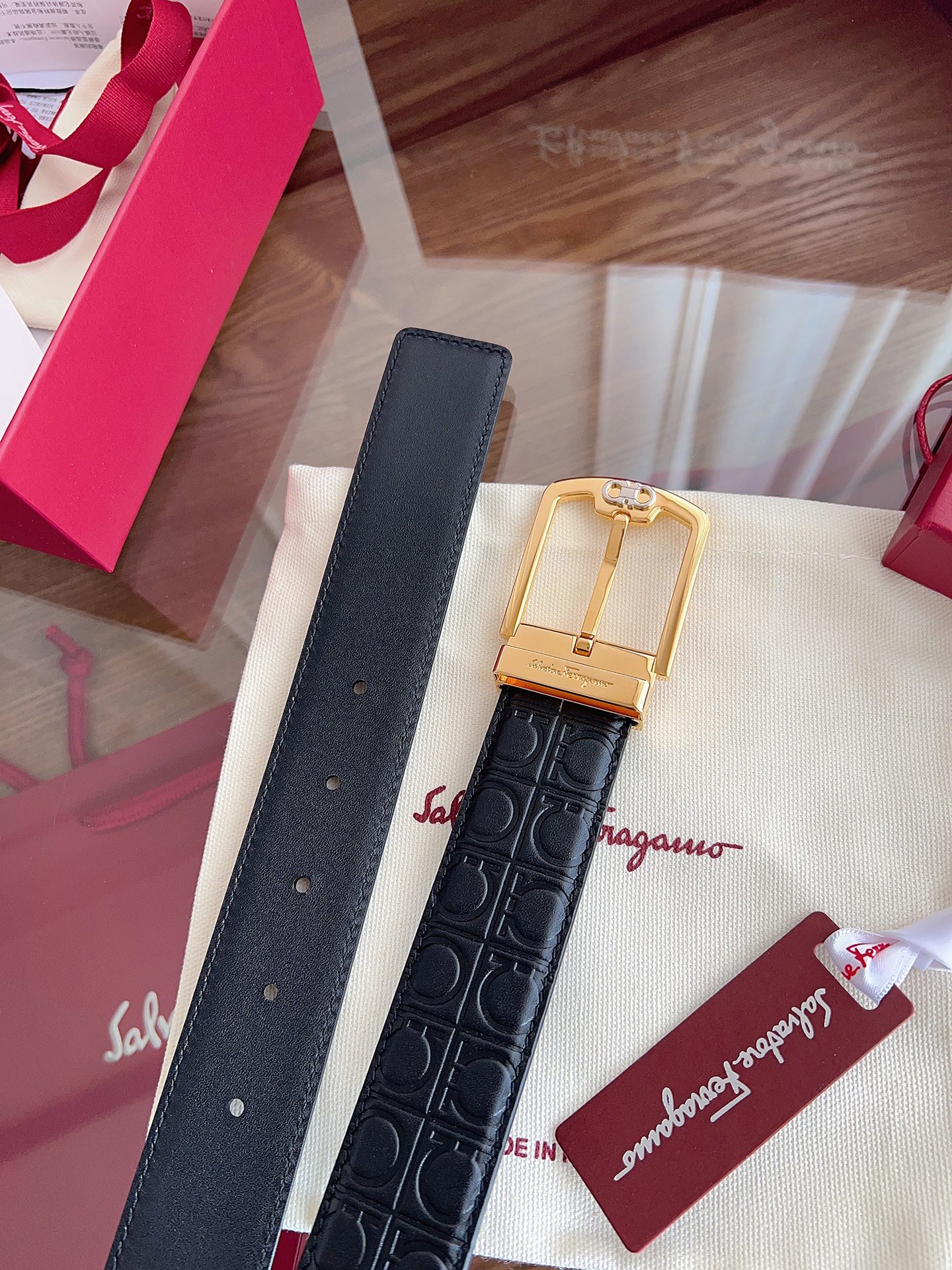 菲拉格慕3.5cm 原厂皮料.精密黄铜五金升级版、正品厂IP电镀！原版搭配、