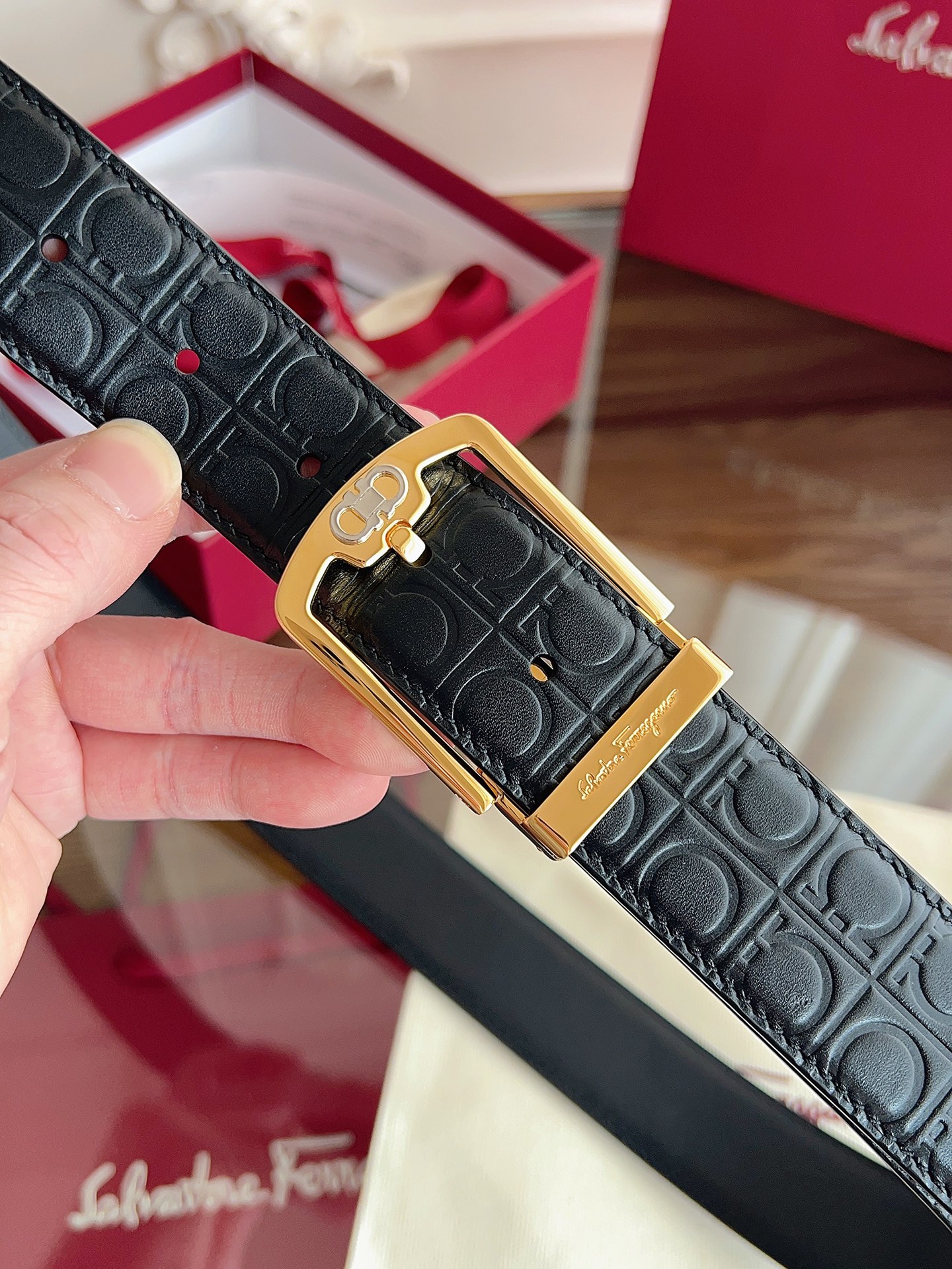 菲拉格慕3.5cm 原厂皮料.精密黄铜五金升级版、正品厂IP电镀！原版搭配、