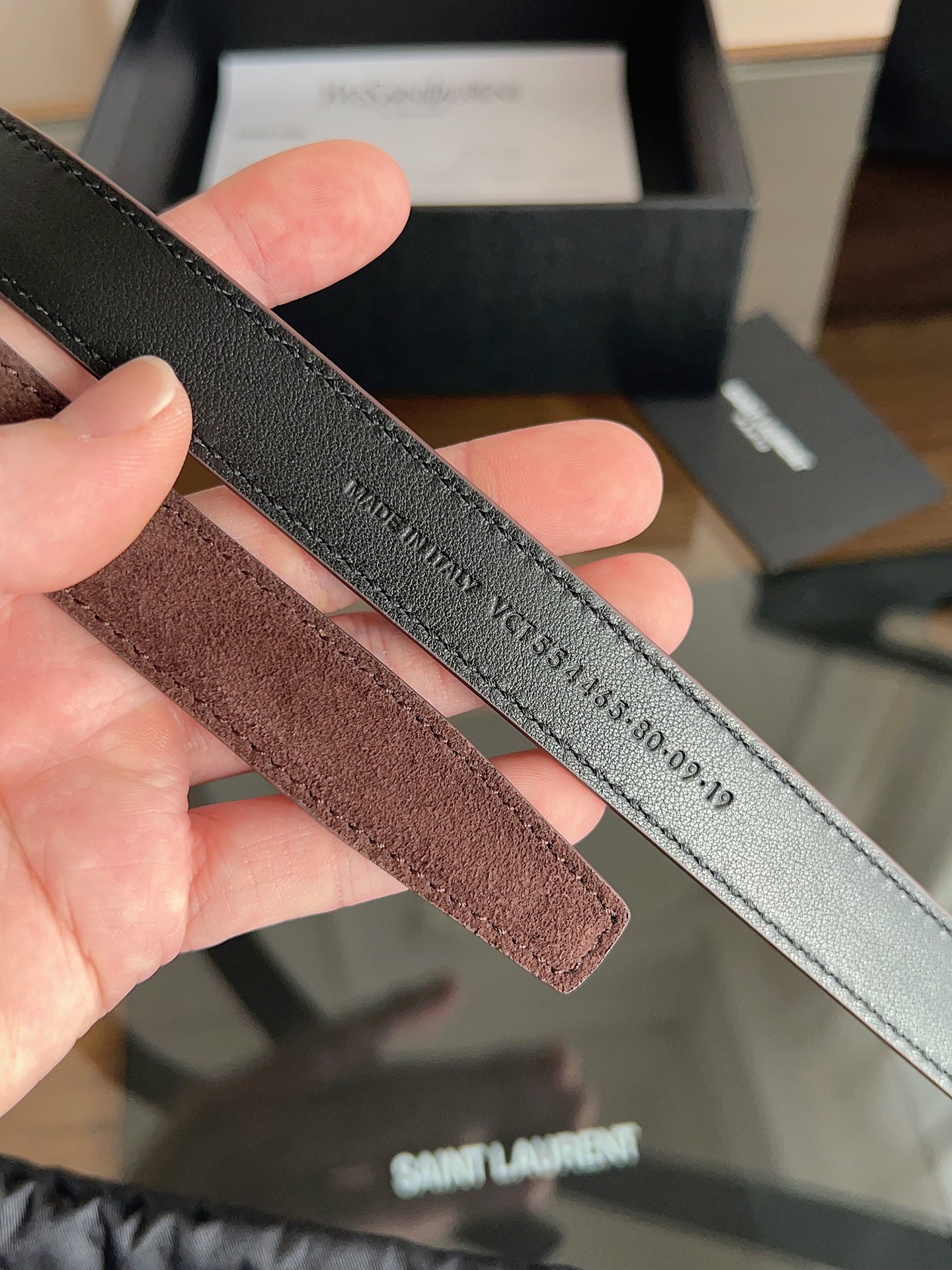 P ysl圣罗兰2026女士新款腰带，冬季爆款绒面原版皮，方形搭扣配以ysl标识腰带环，女士冬季必备款，