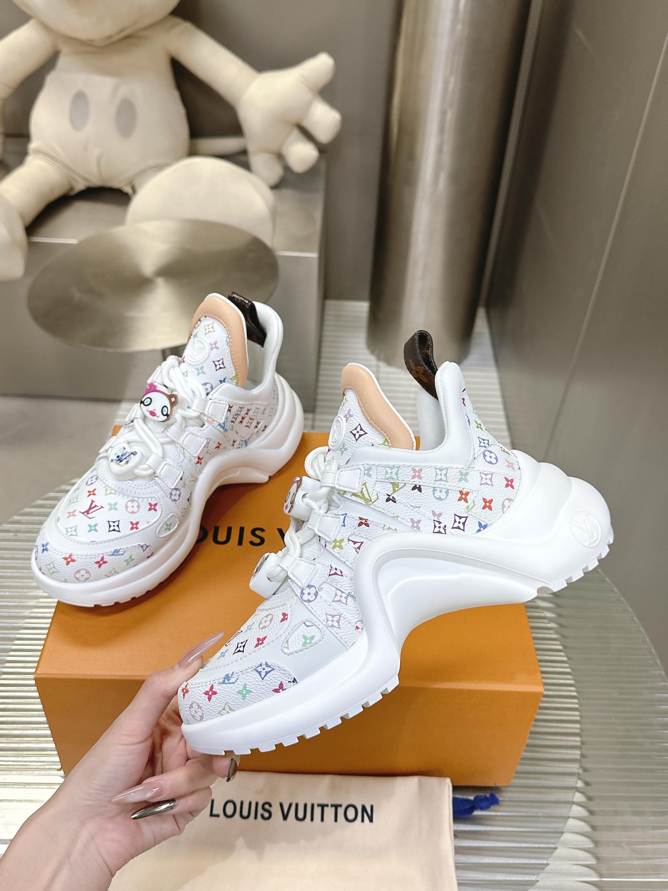 Louis Vuitton Archlight Sneakers White Multi-Color Size 35-40
