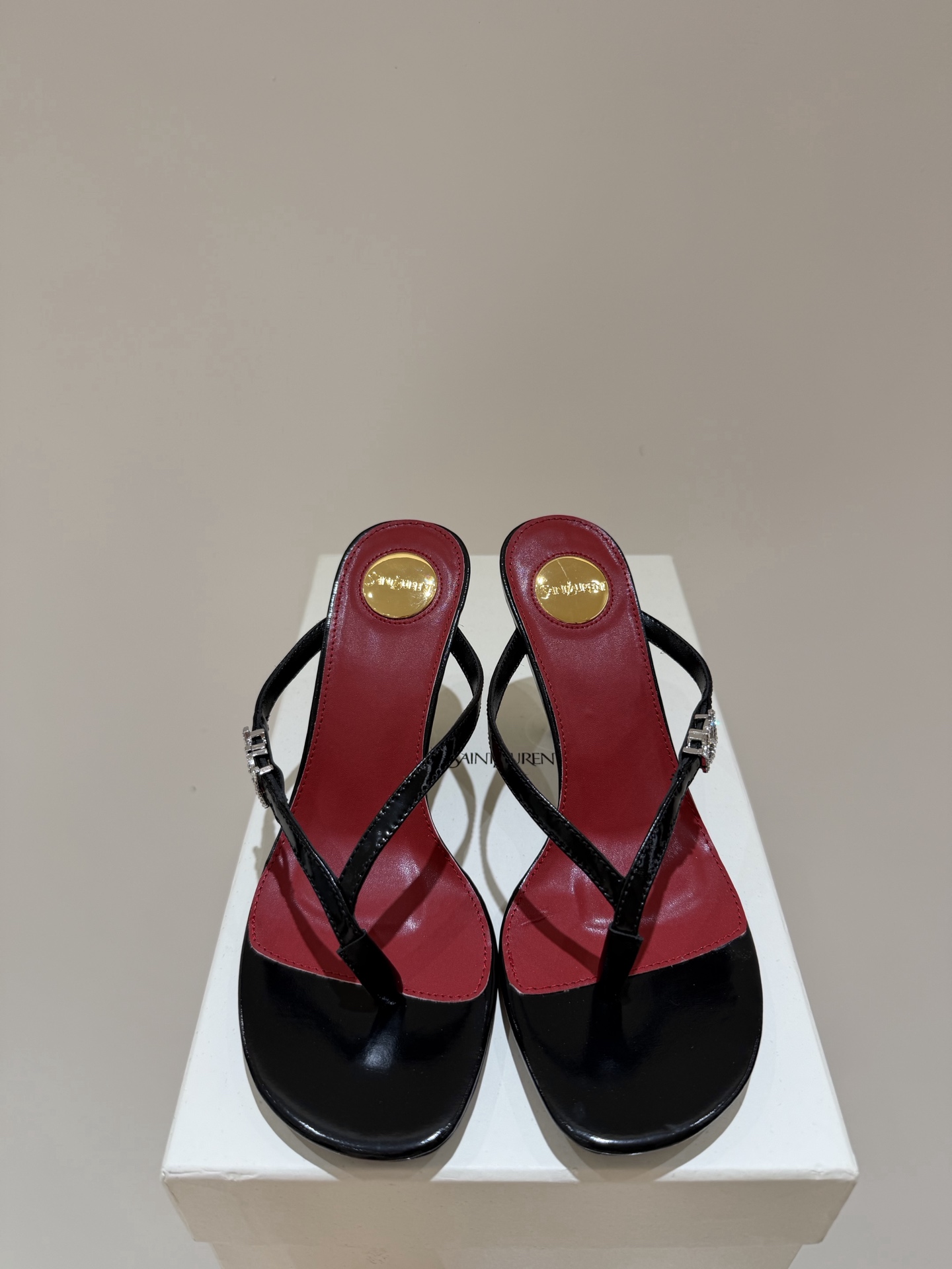 생로랑 큐빅 하이힐 샌들 레플리카 41765