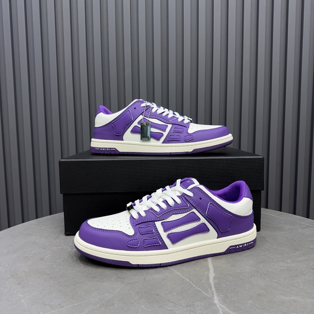 Amiri Bone Runner Sneakers: Low Top, Leather, Purple and White, for Women 9 i1729444134 9911 2