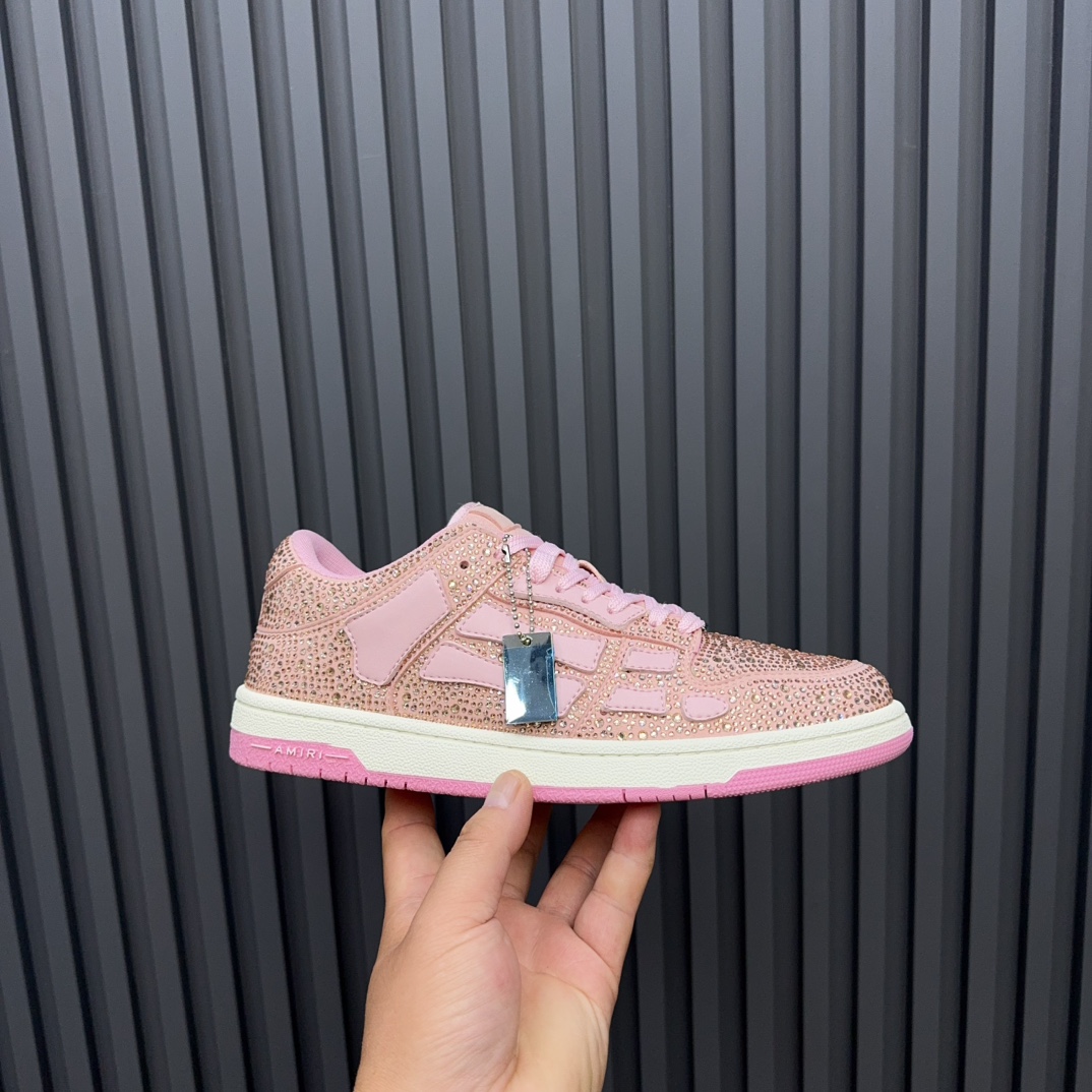 Amiri Bone Runner Low-Top Sneakers - Pink Leather Designer Shoes 3 i1730834089 3440 1