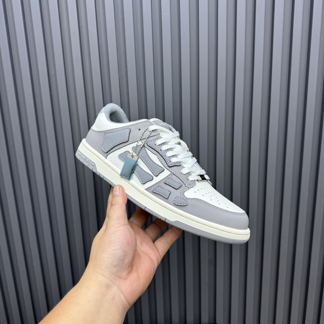 Amiri Bone Runner Low-Top Sneakers: Leather,Couple Style,Street Fashion 4 i1731700514 3535 5