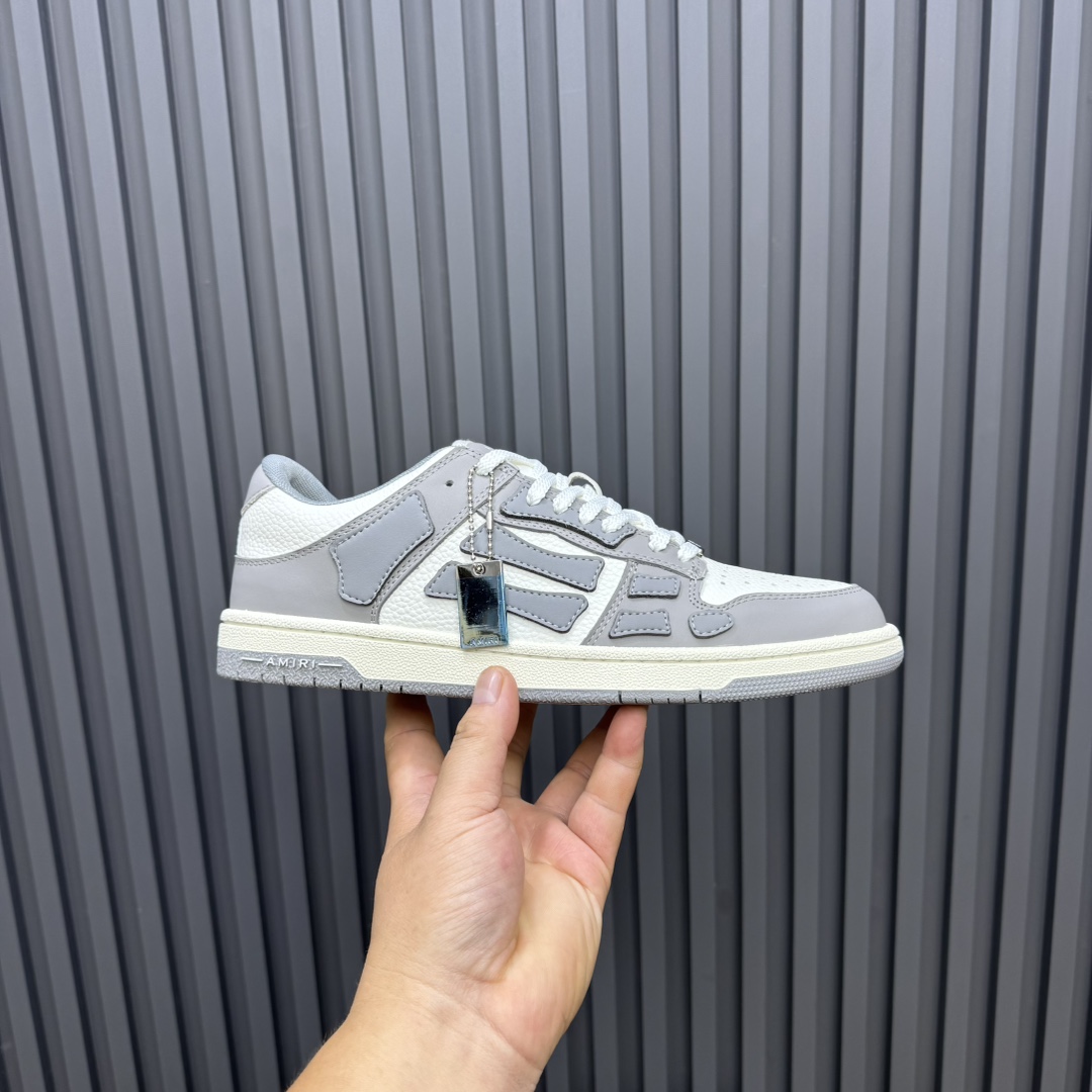 Amiri Bone Runner Low-Top Sneakers: Leather,Couple Style,Street Fashion 3 i1731700514 4184 0