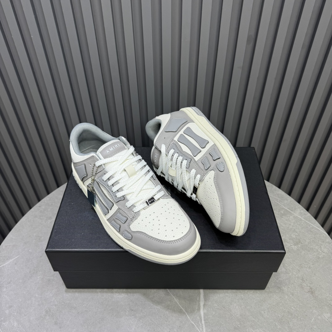 Amiri Bone Runner Low-Top Sneakers: Leather,Couple Style,Street Fashion 6 i1731700514 6484 1