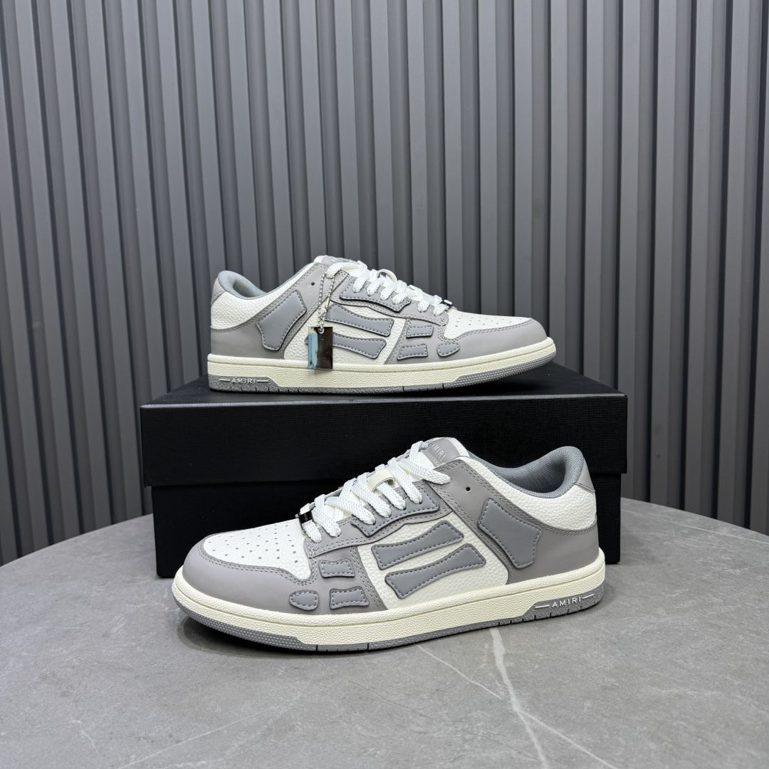 Amiri Bone Runner Low-Top Sneakers: Leather,Couple Style,Street Fashion 9 i1731700514 7242 7