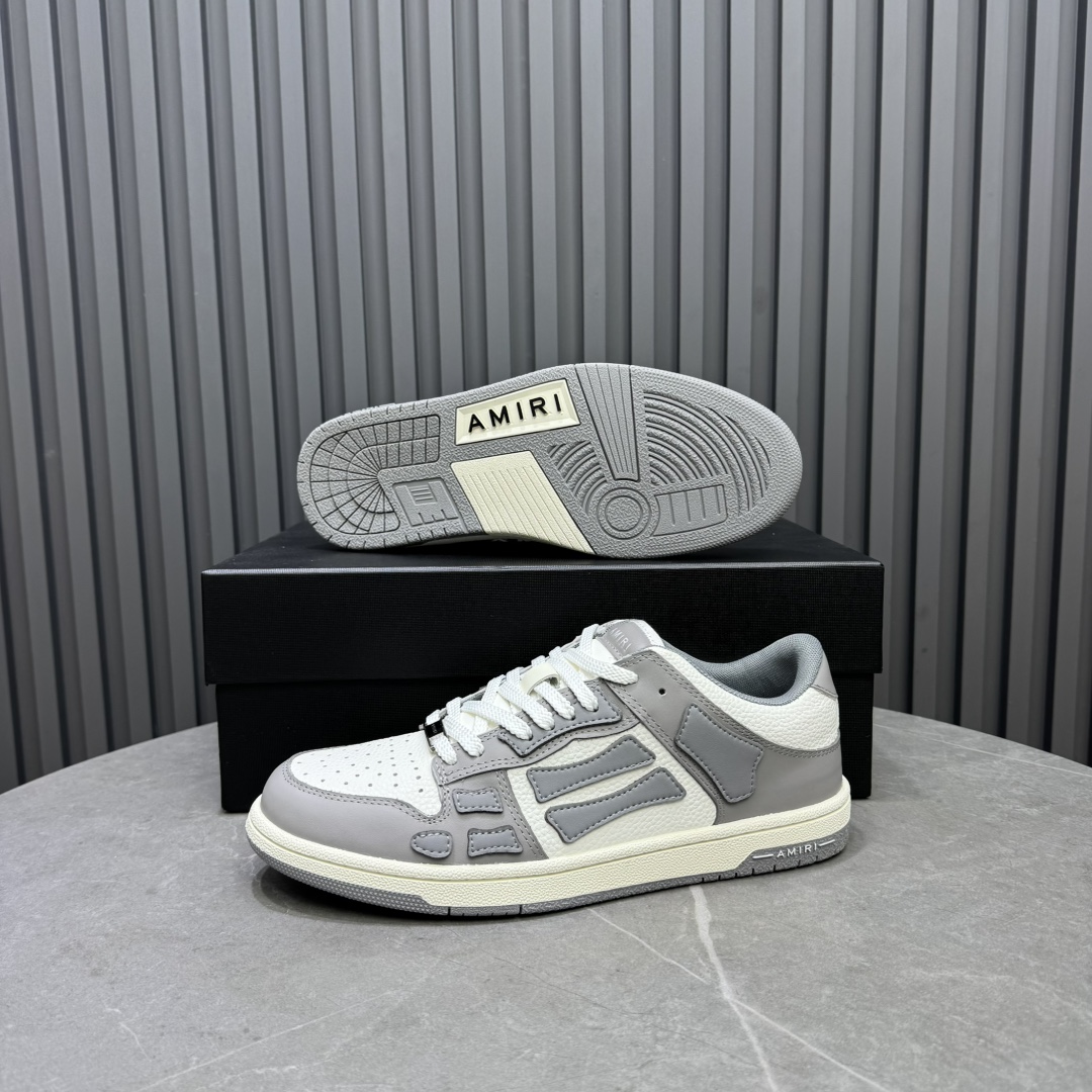 Amiri Bone Runner Low-Top Sneakers: Leather,Couple Style,Street Fashion 10 i1731700514 8155 4