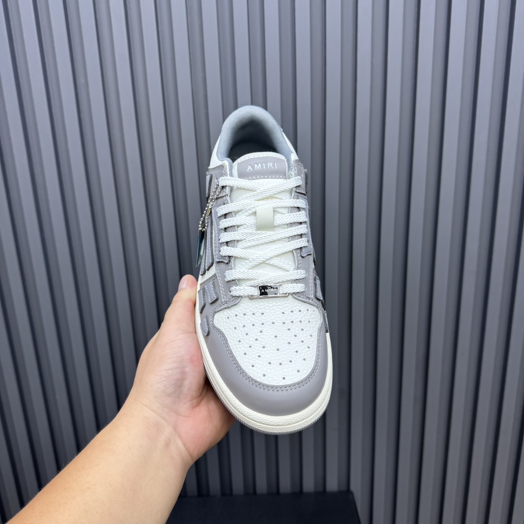 Amiri Bone Runner Low-Top Sneakers: Leather,Couple Style,Street Fashion 5 i1731700514 8993 3