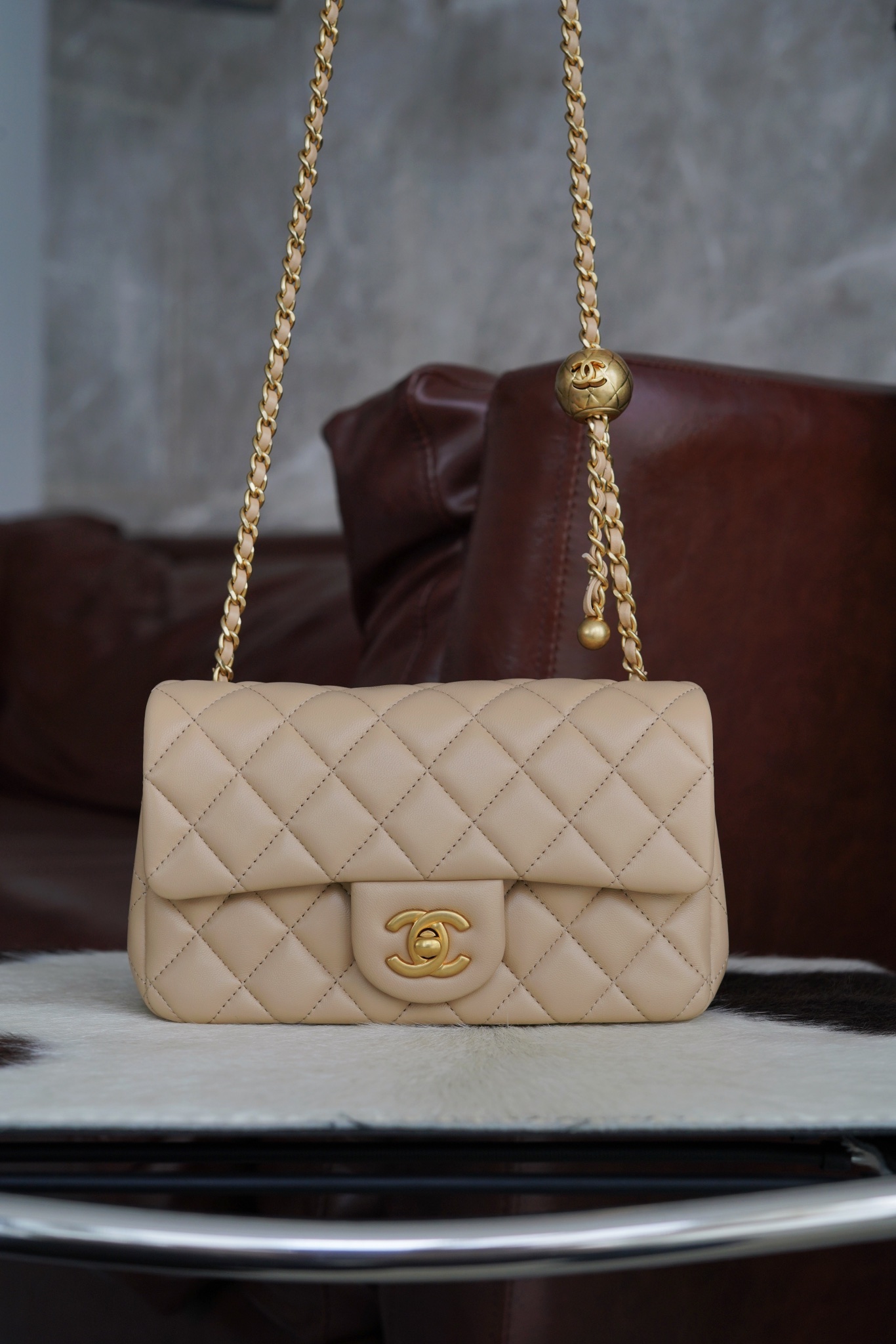 Buy High Quality Cheap Hot Replica
 Chanel Crossbody & Shoulder Bags Best Capucines Apricot Color All Copper Lambskin Sheepskin Vintage