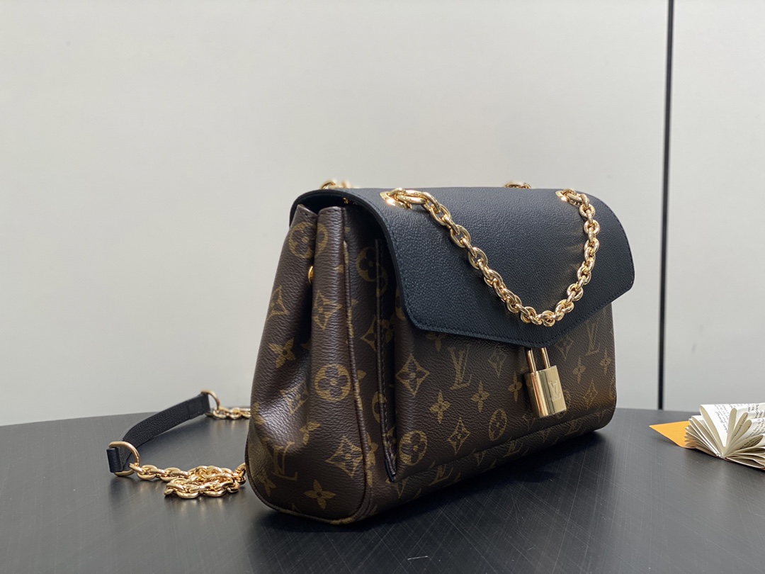 LV Style Black Leather Top Handle Bag Lookbook Reference image 2