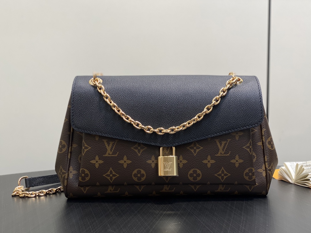 LV Style Black Leather Top Handle Bag Lookbook Reference image 1