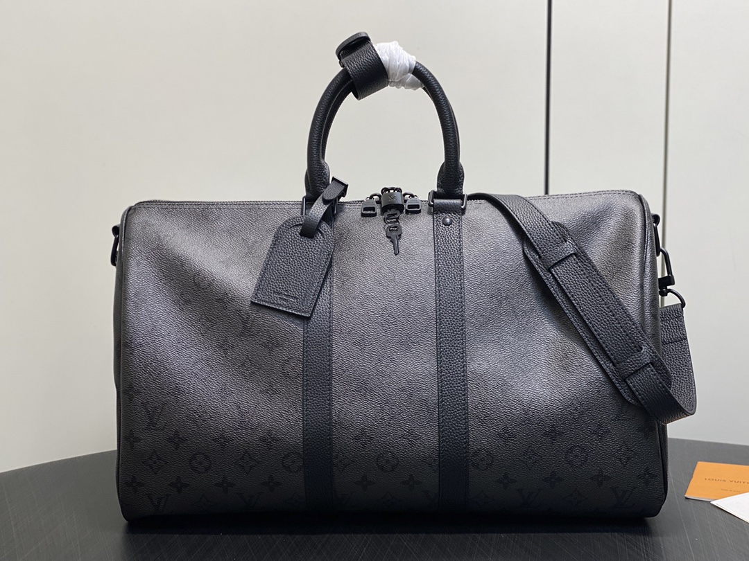 LV Style Black Leather Travel Bag Lookbook Reference image 1