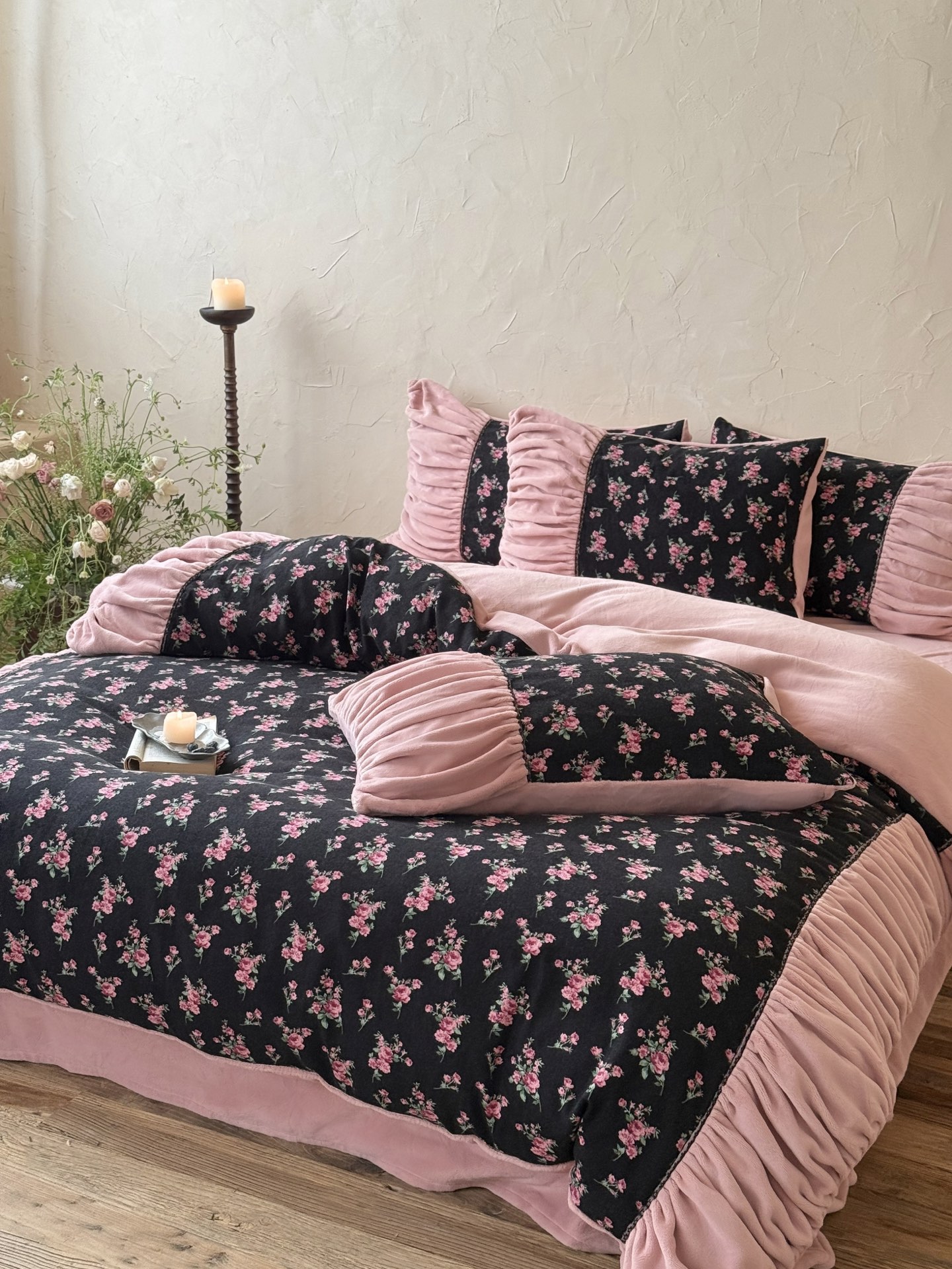 Floral Milk Velvet Bedding Set - Luxury Comfort and Style for Your Bedroom 13 i1760498074917 4350 0 11