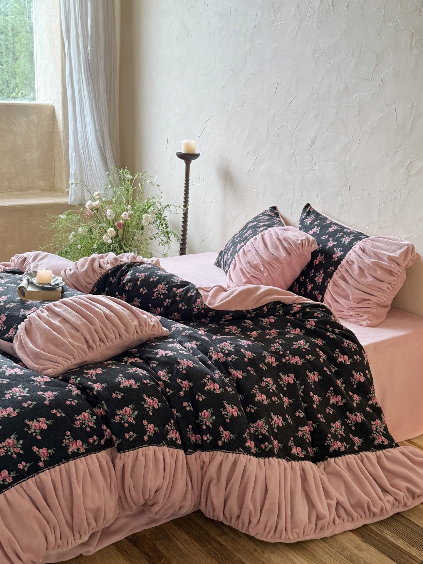 Floral Milk Velvet Bedding Set - Luxury Comfort and Style for Your Bedroom 3 i1760498075279 3901 0 1