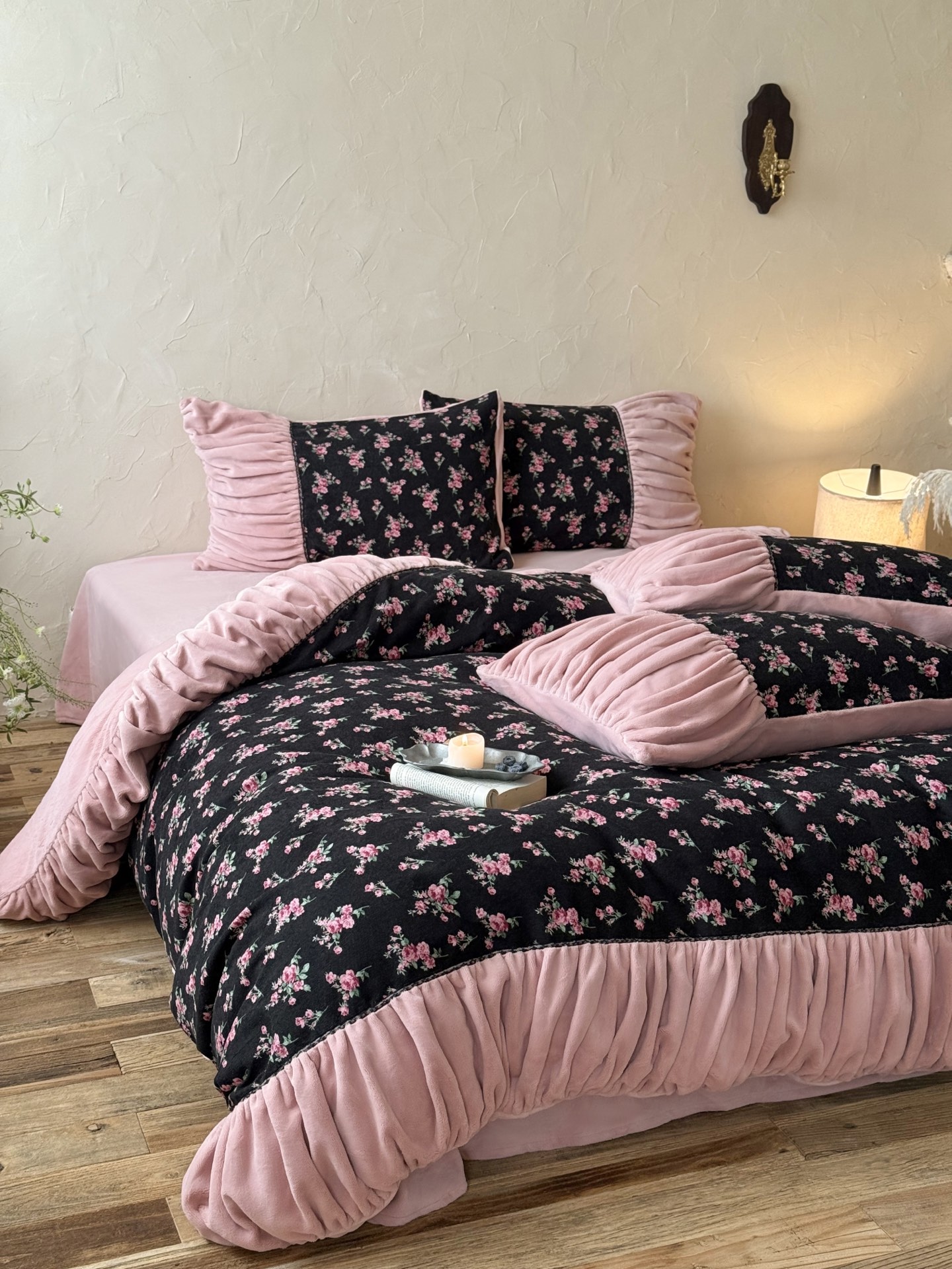 Floral Milk Velvet Bedding Set - Luxury Comfort and Style for Your Bedroom 17 i1760498077402 5151 0 15