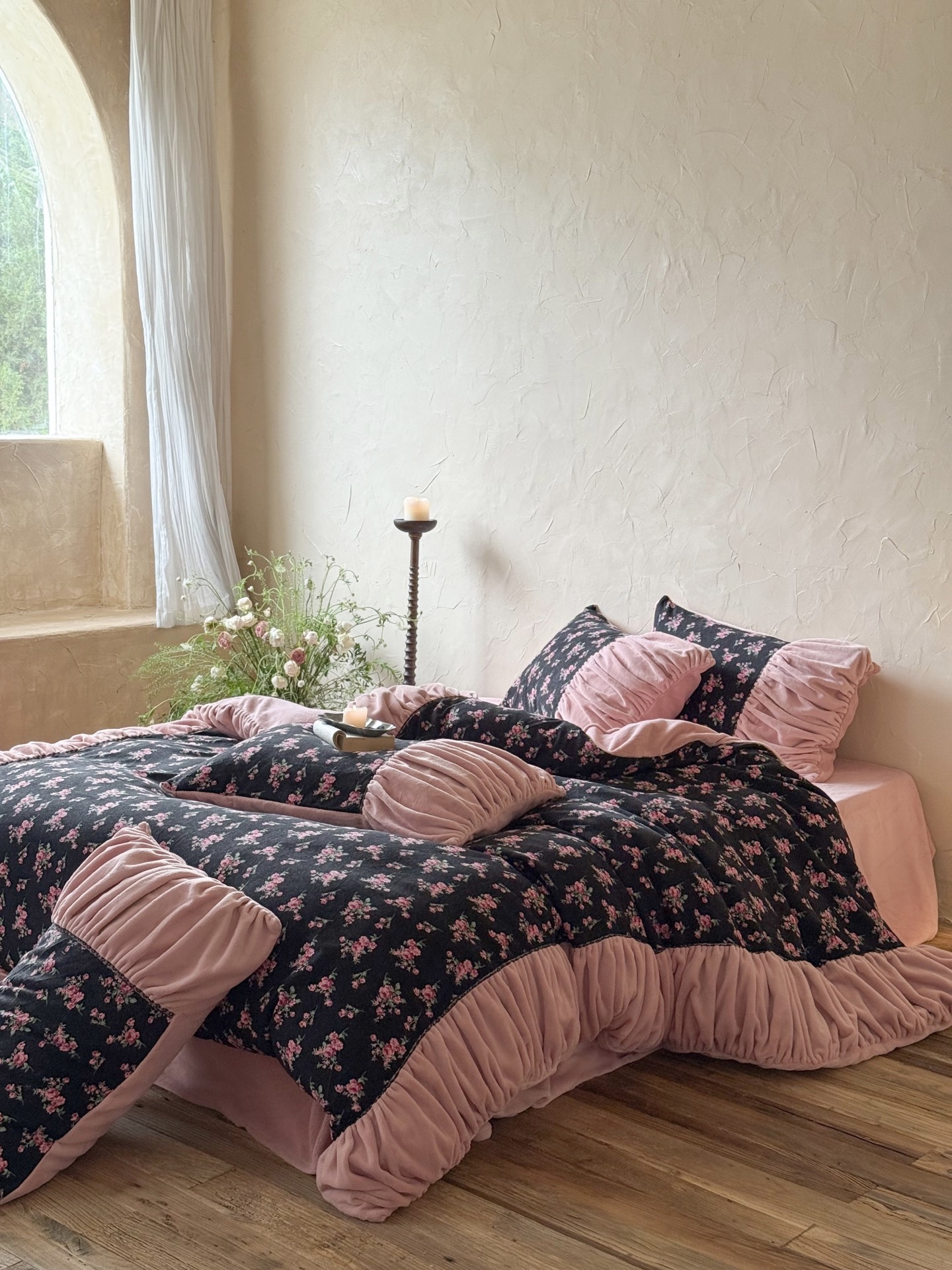 Floral Milk Velvet Bedding Set - Luxury Comfort and Style for Your Bedroom 8 i1760498081688 4119 0 6