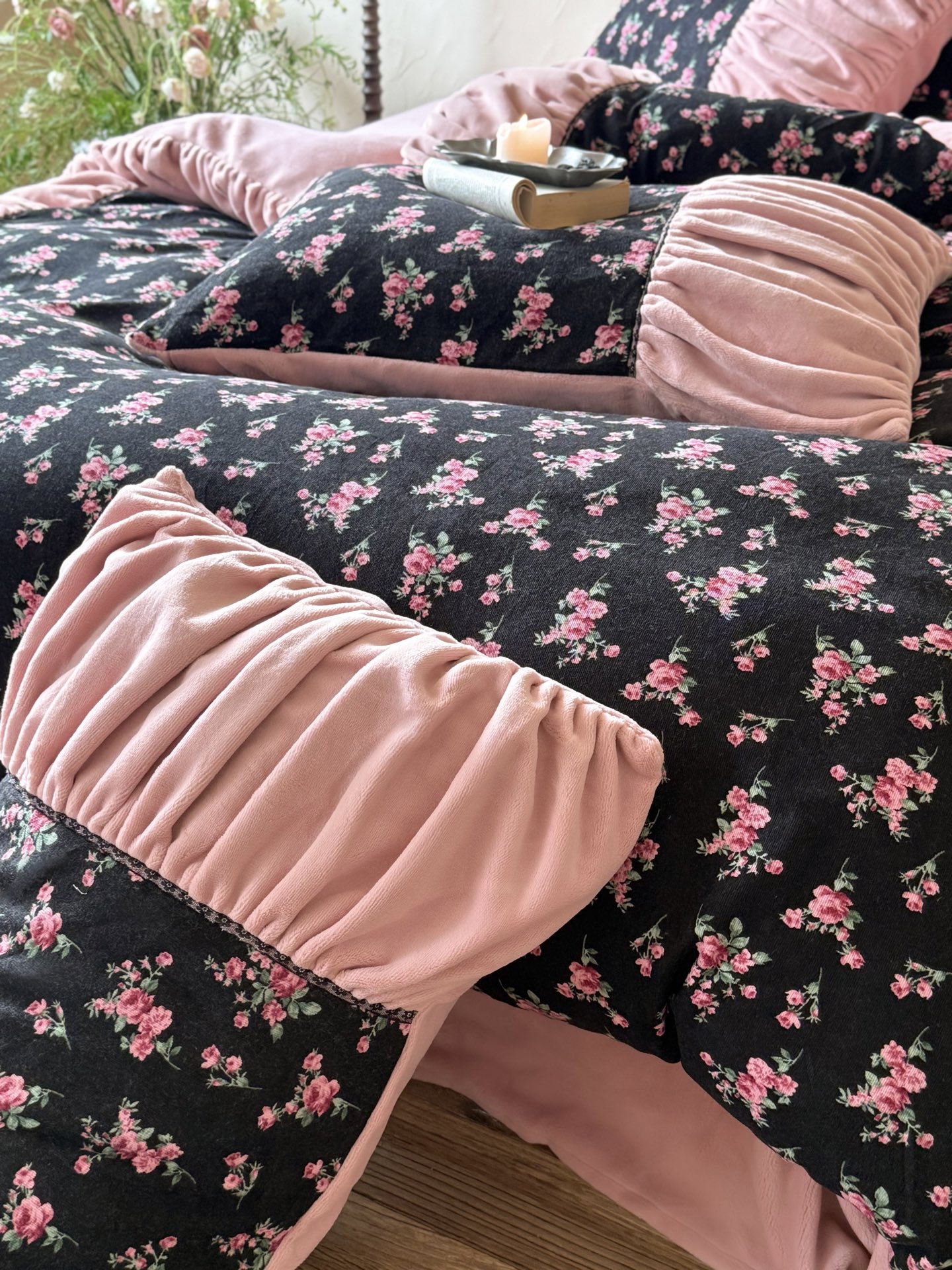 Floral Milk Velvet Bedding Set - Luxury Comfort and Style for Your Bedroom 9 i1760498082019 9657 0 7