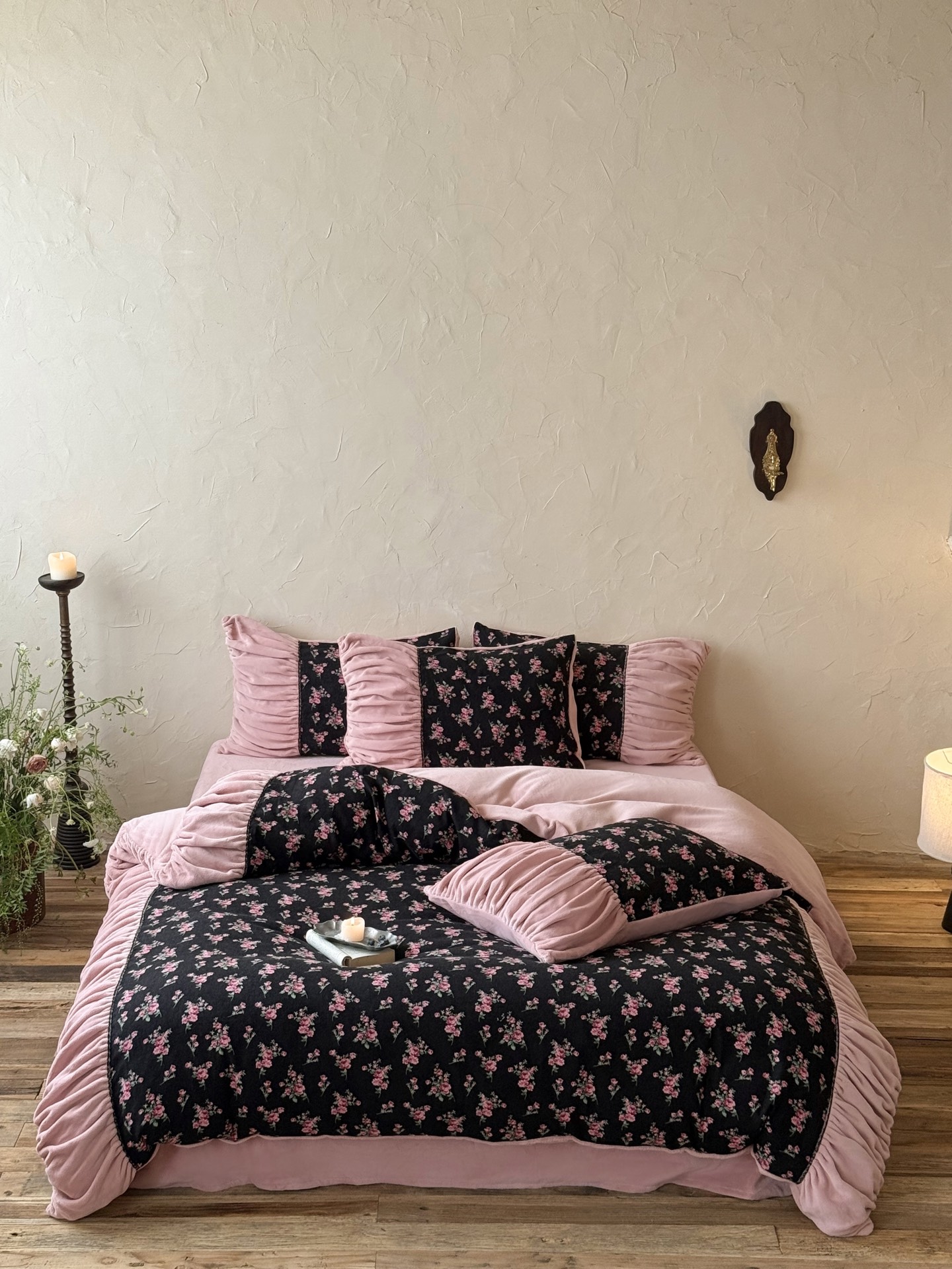 Floral Milk Velvet Bedding Set - Luxury Comfort and Style for Your Bedroom