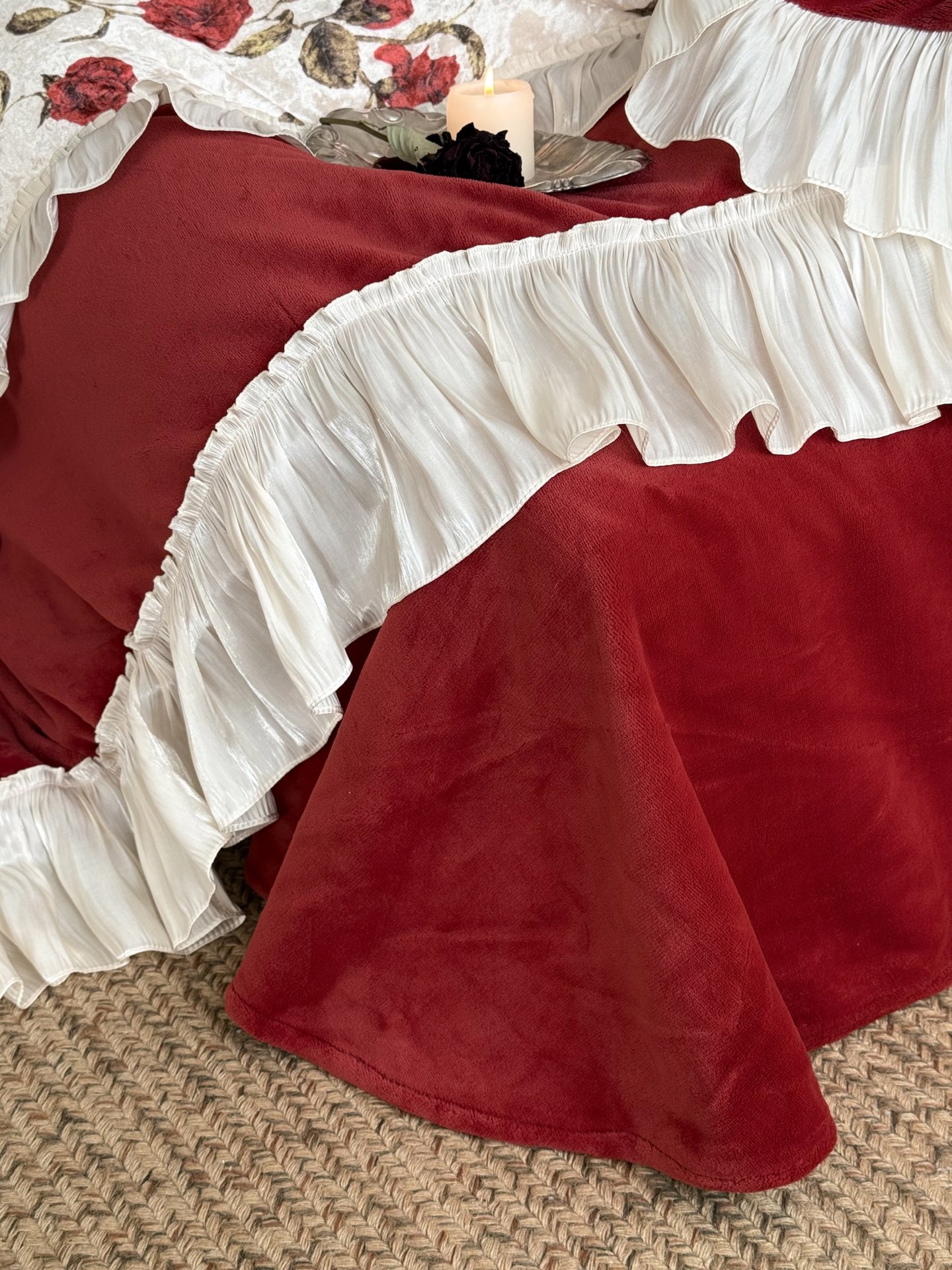 Elegant Rose Print Bedding Set - High-Quality Milk Velvet, Soft and Comfortable 19 i1760498483078 4264 0 17