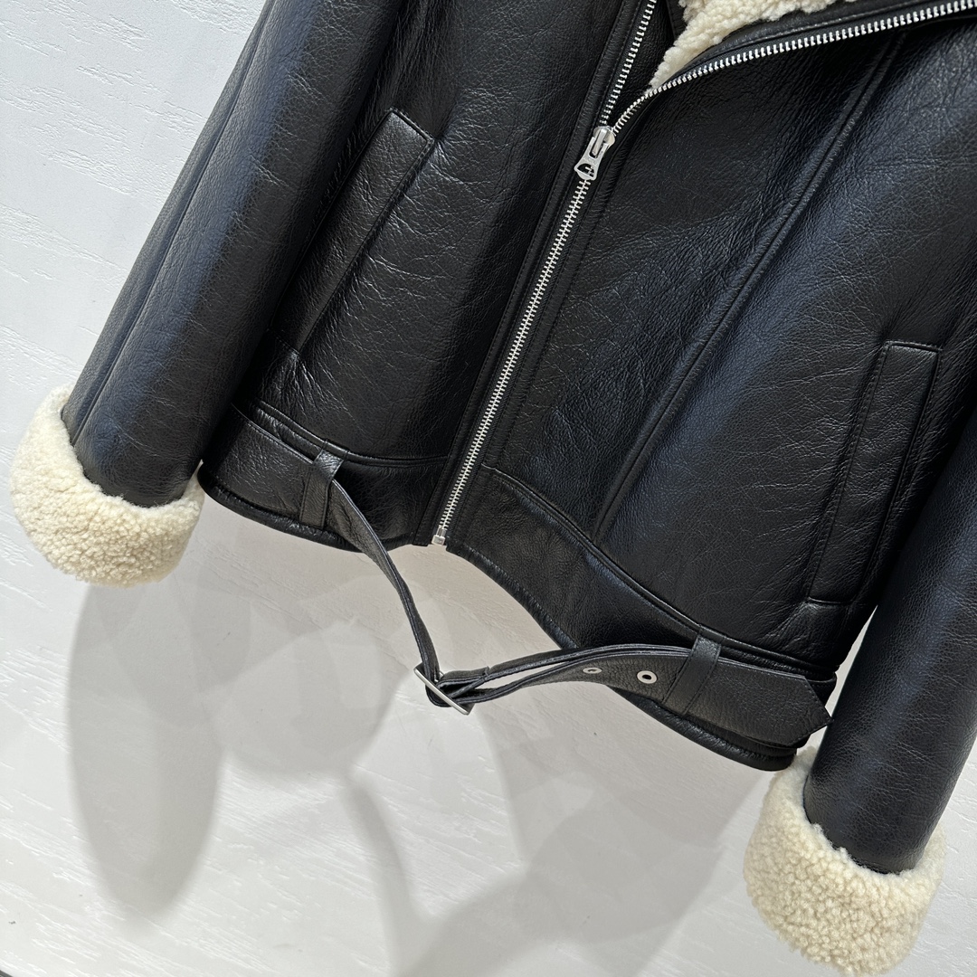 AC*E Studio Shearling Biker Jacket: Premium Merino Wool, Unisex Design 4 i1695107764 9149 2