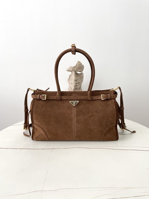 Prada Soft Lux Large Suede Bag - Retro Style, Spacious & Versatile 1 Prada Soft Lux Large Suede Bag - Retro Style, Spacious & Versatile