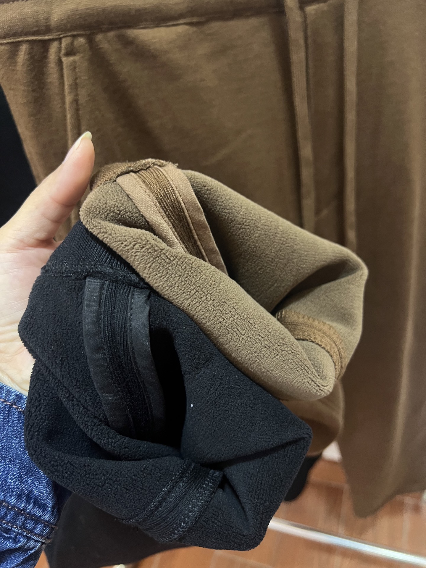 lp🆕 （羊毛加绒）2025冬季官网同款加绒羊毛裤 黑色 啡色 S. M. L. XL. XXL