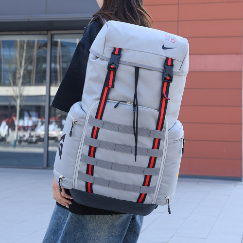 Nike Unisex Retro Backpack, High Capacity Travel and School Bag, Gray, 65*34*15CM 1 Nike Unisex Retro Backpack, High Capacity Travel and School Bag, Gray, 65*34*15CM