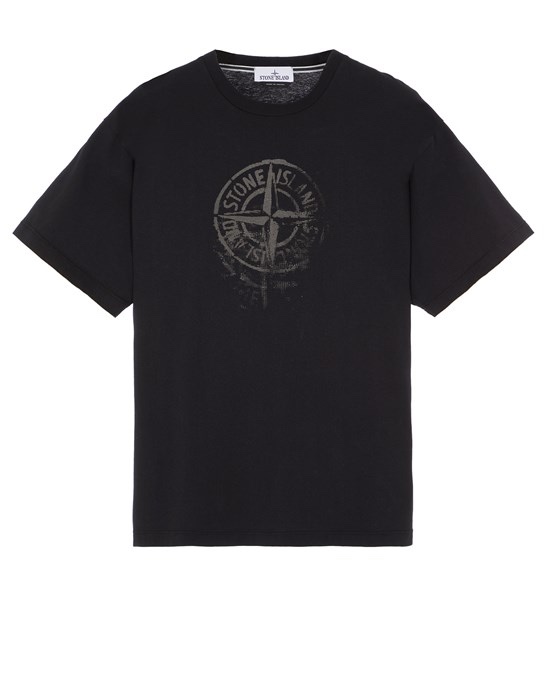 Stone Island Vêtements T-Shirt Noir Blanc Manches courtes