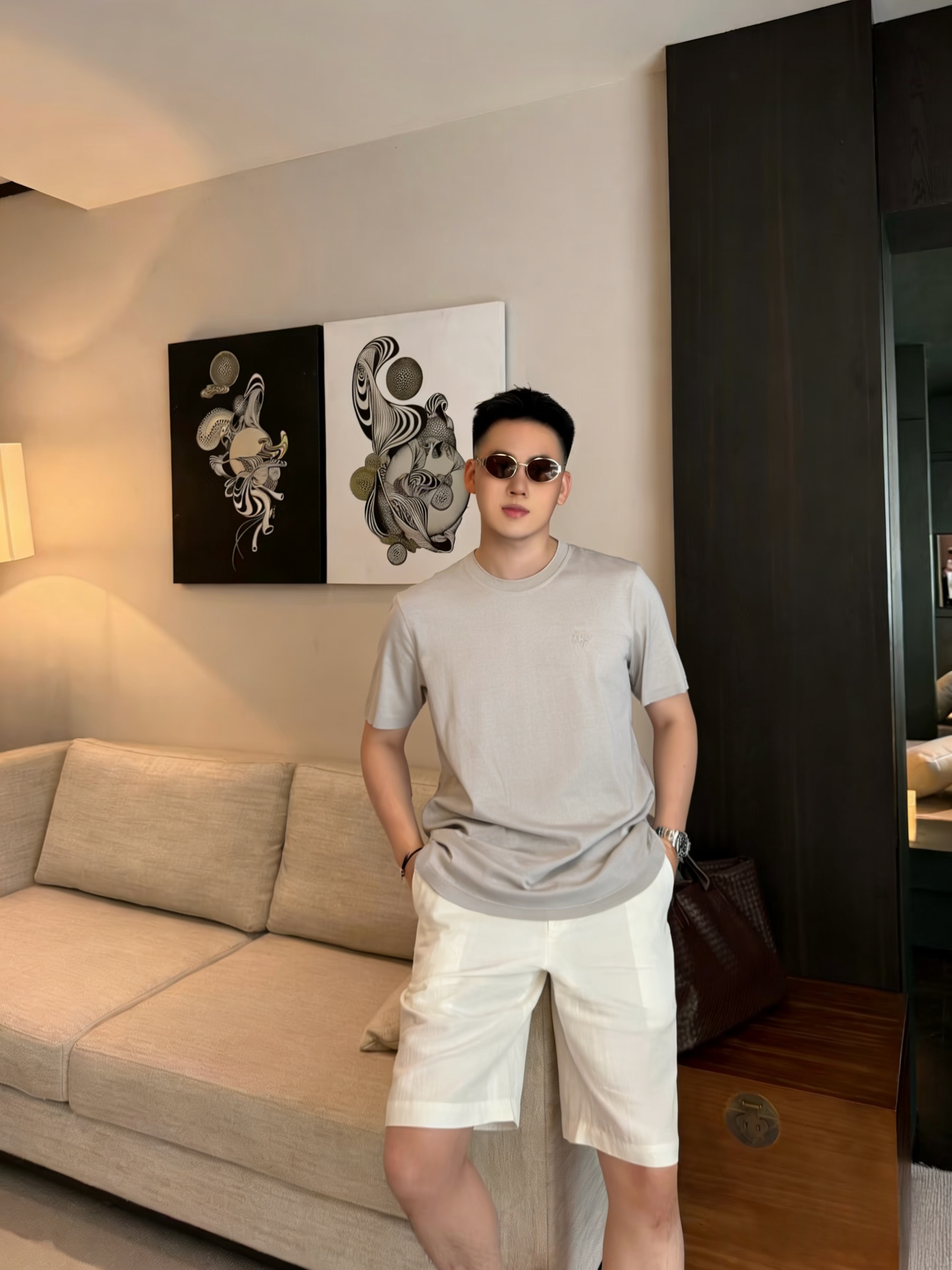 로로피아나 남성 반팔 129643 Loro Piana T Shirt 썸네일 이미지