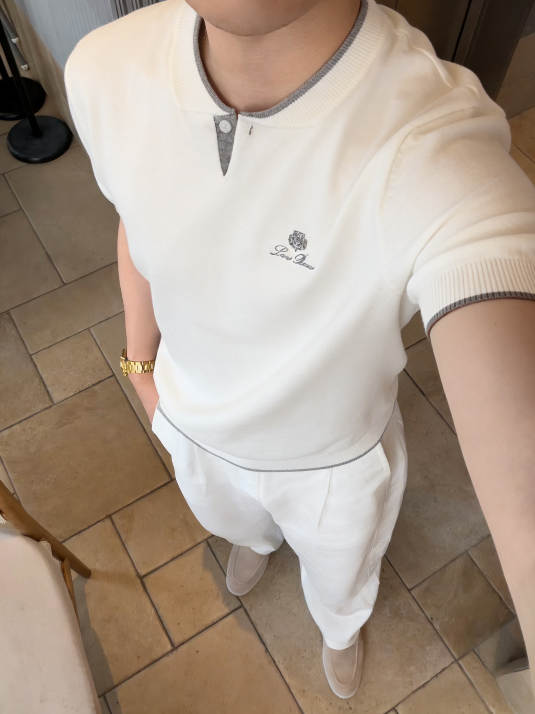 로로피아나 남성 반팔 129636 Loro Piana T Shirt
