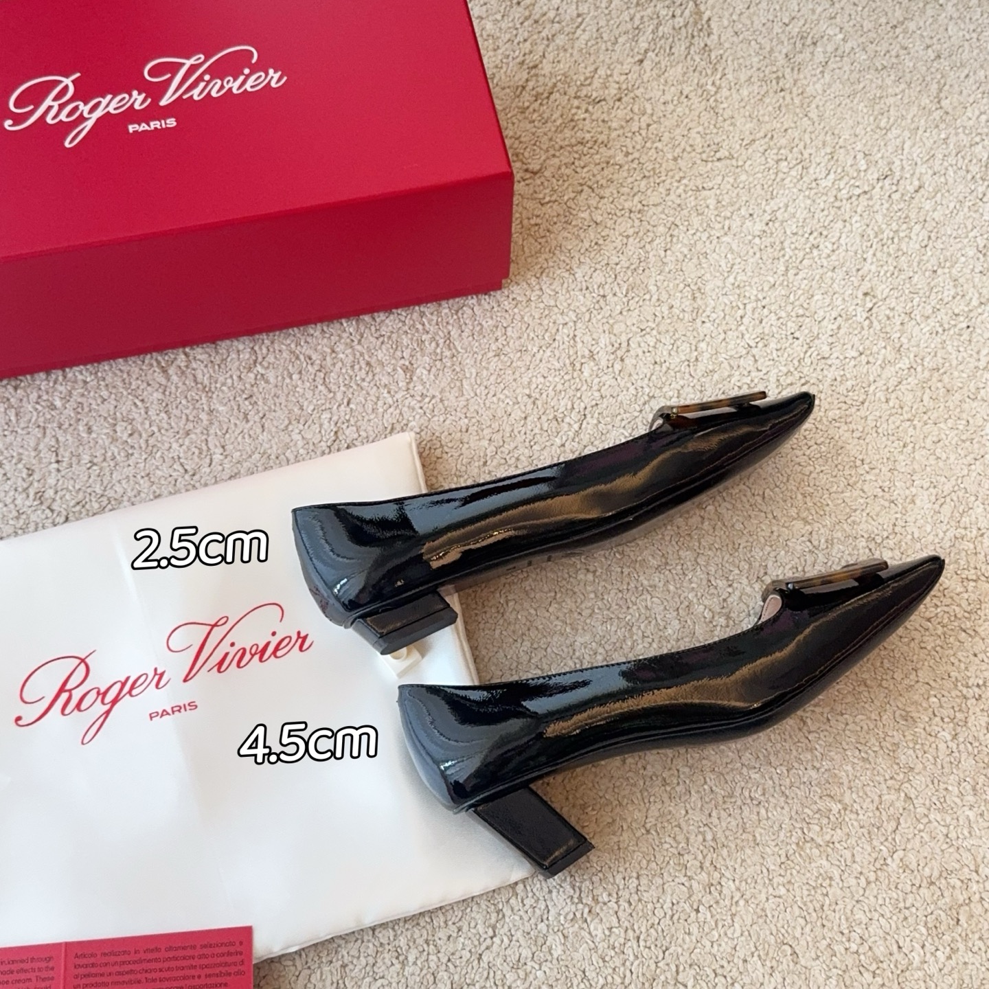 Roger Vivier RV Belle Vivier玳瑁扣牛皮系列