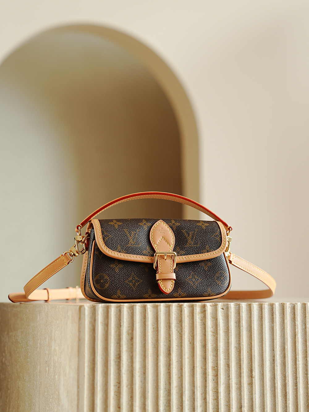 Louis Vuitton Nano Diane Monogram Canvas Crossbody Bag