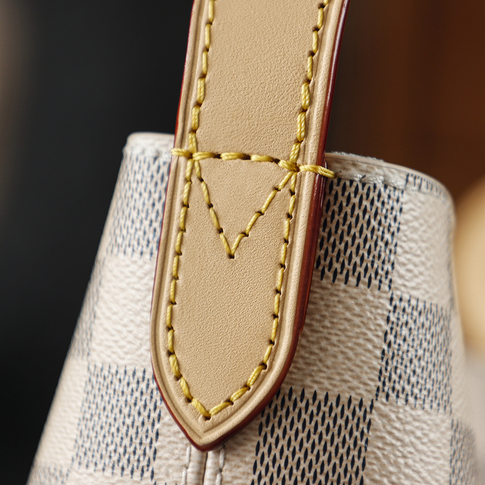 Louis Vuitton ALL IN BB Tote in White Checkerboard Pattern