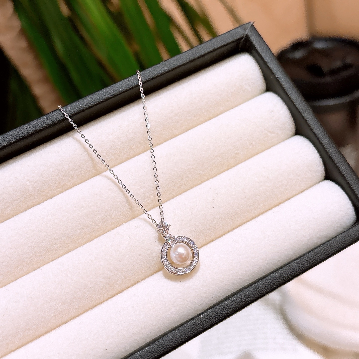 Fine Silver Moissanite Necklace Sweet & Cool Teacher's Day Gold