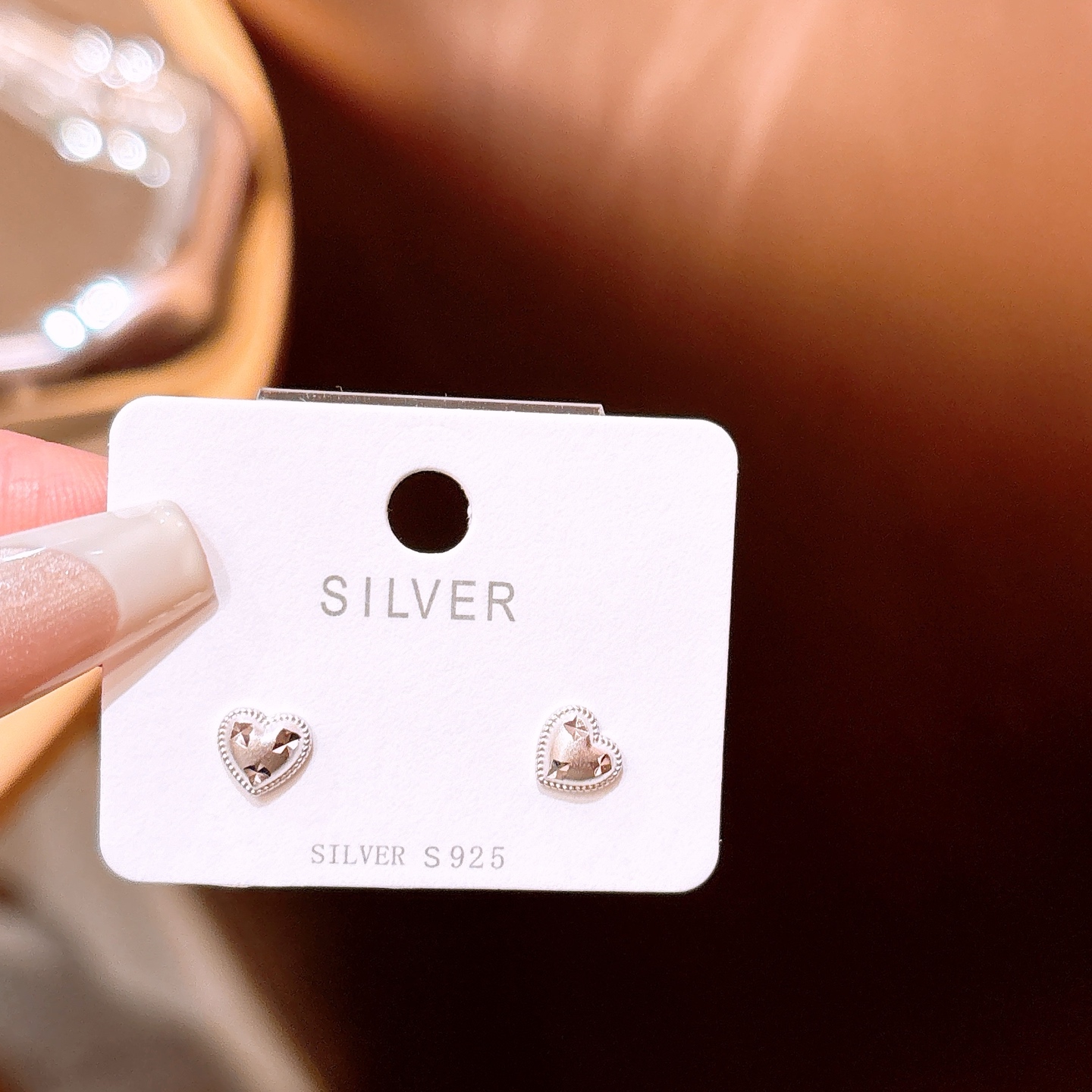 S925 Sterling Silver Earrings Dainty Engagement Gold