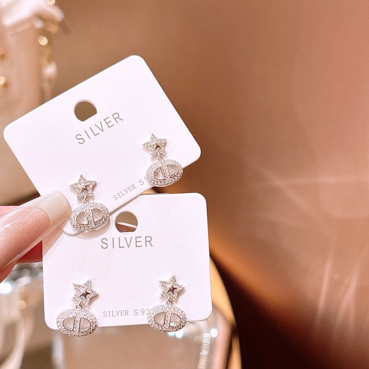 Solid Silver Earrings Fashion Wedding Silver