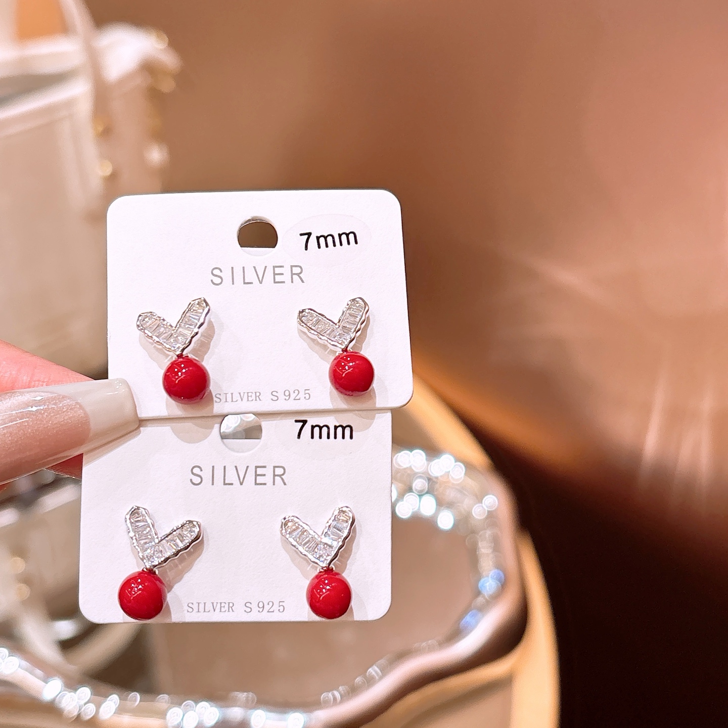 Solid Silver Earrings Romantic Proposal Gold