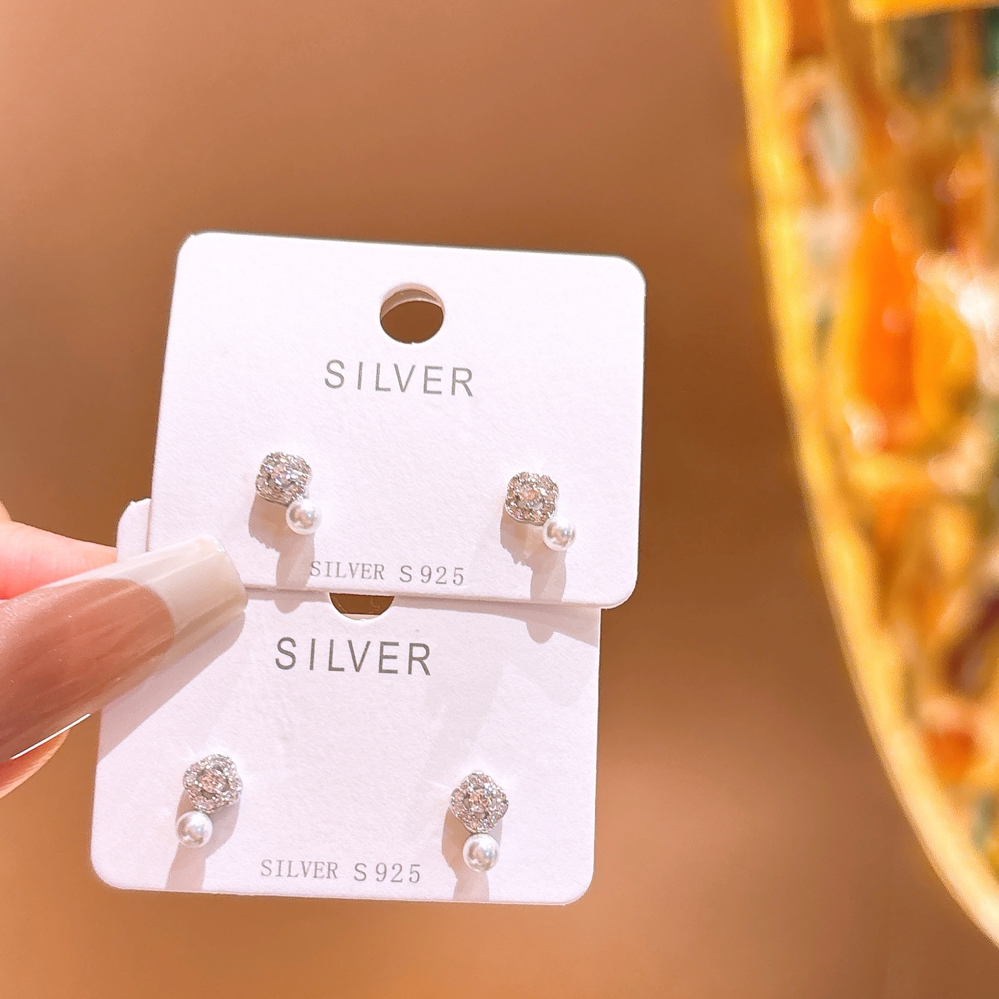 繊細純銀イヤリングシルバー 通勤