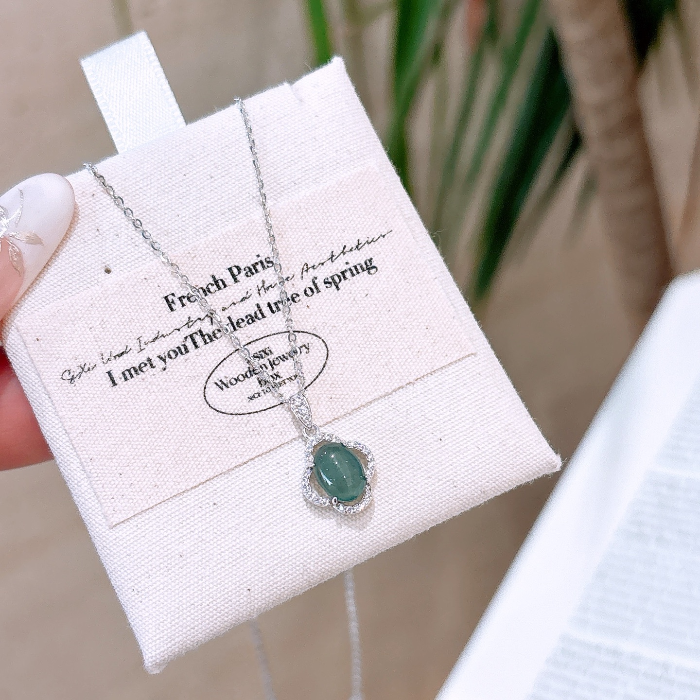 High Polish Silver Jadeite Necklace Premium Travel Silver