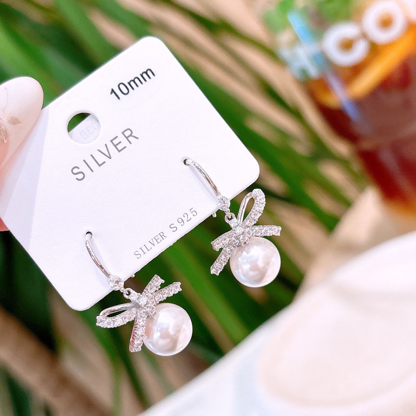 繊細ファインシルバードロップ＆スレッドイヤリングシルバー ウェディング