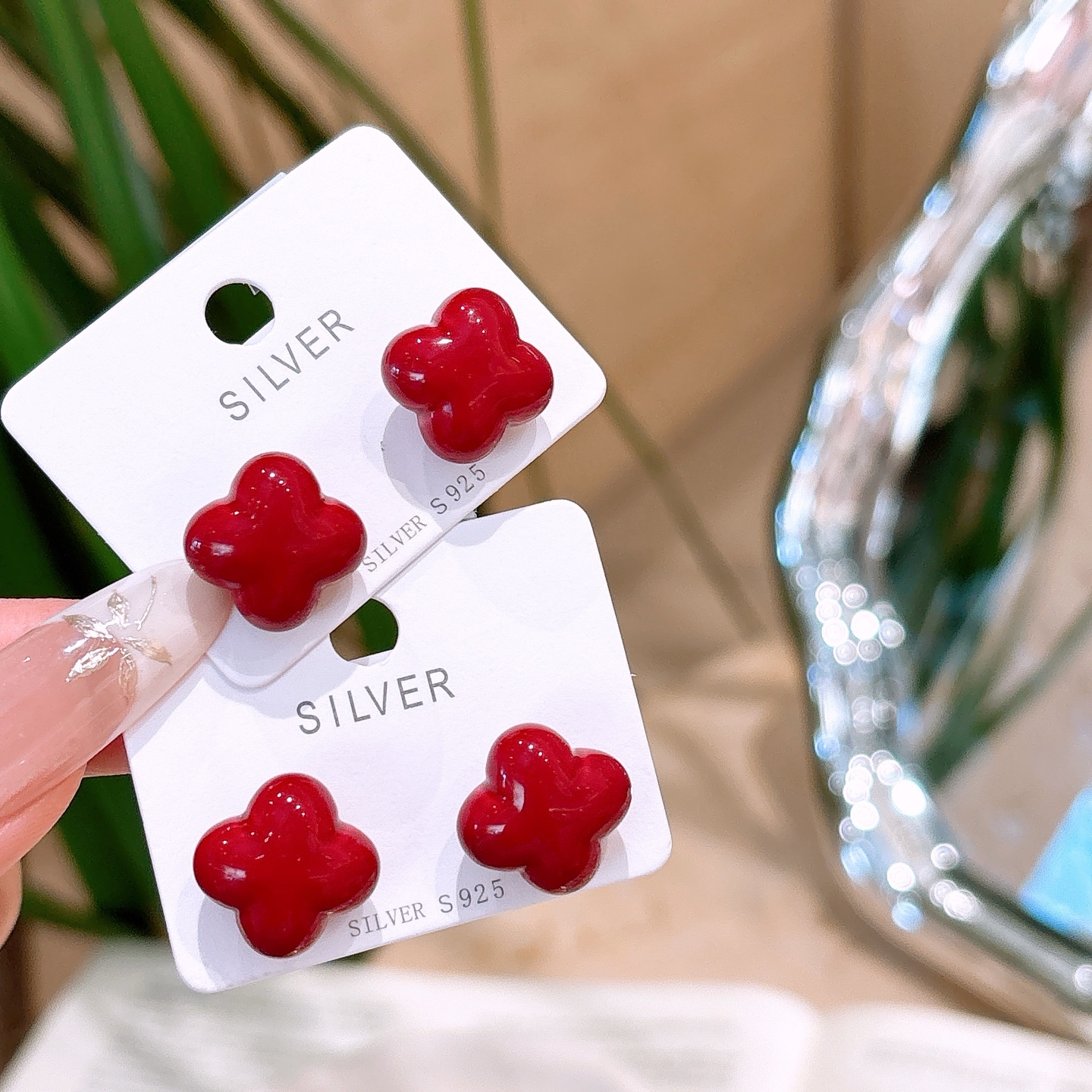 925 Silver Earrings Fresh Spring Festival Silver