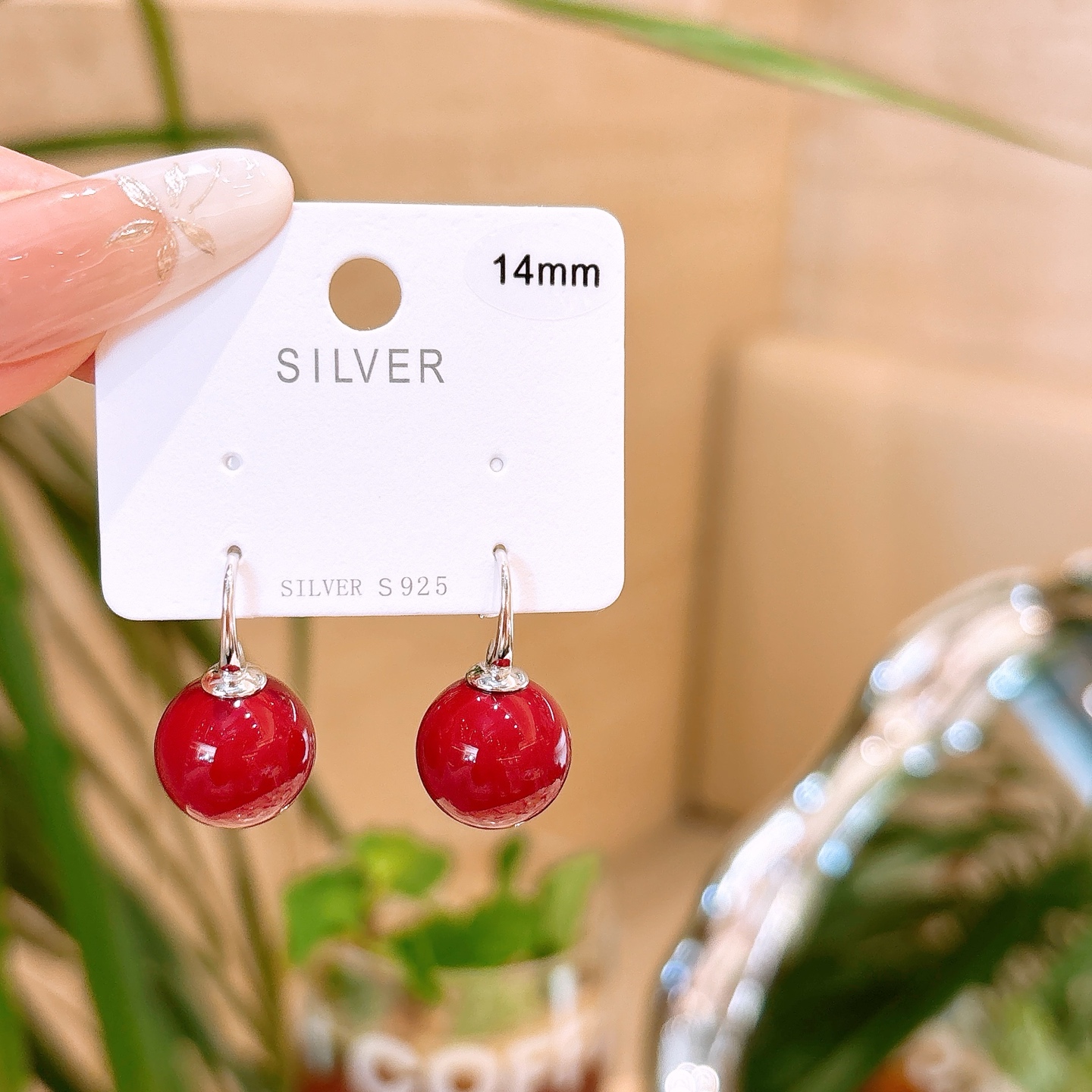 S925 Sterling Silver Drop & Thread Earrings Fashion New Year Gold