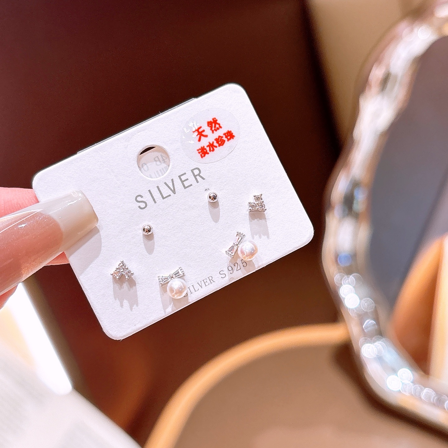 S925 Sterlingsilber Ohrringe Weich Standesamt Gold