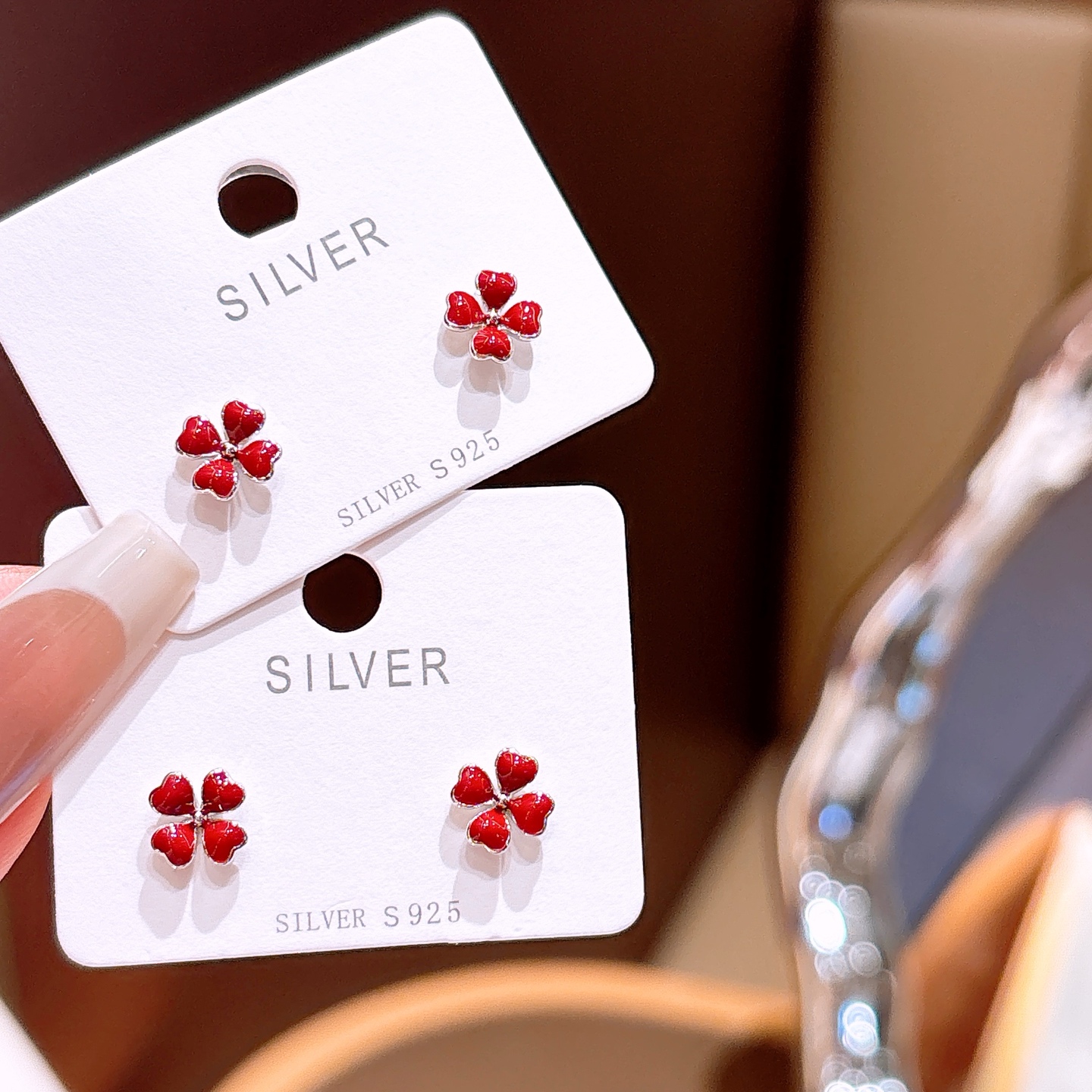 925 Silber Ohrringe Frisch Geständnis Gold