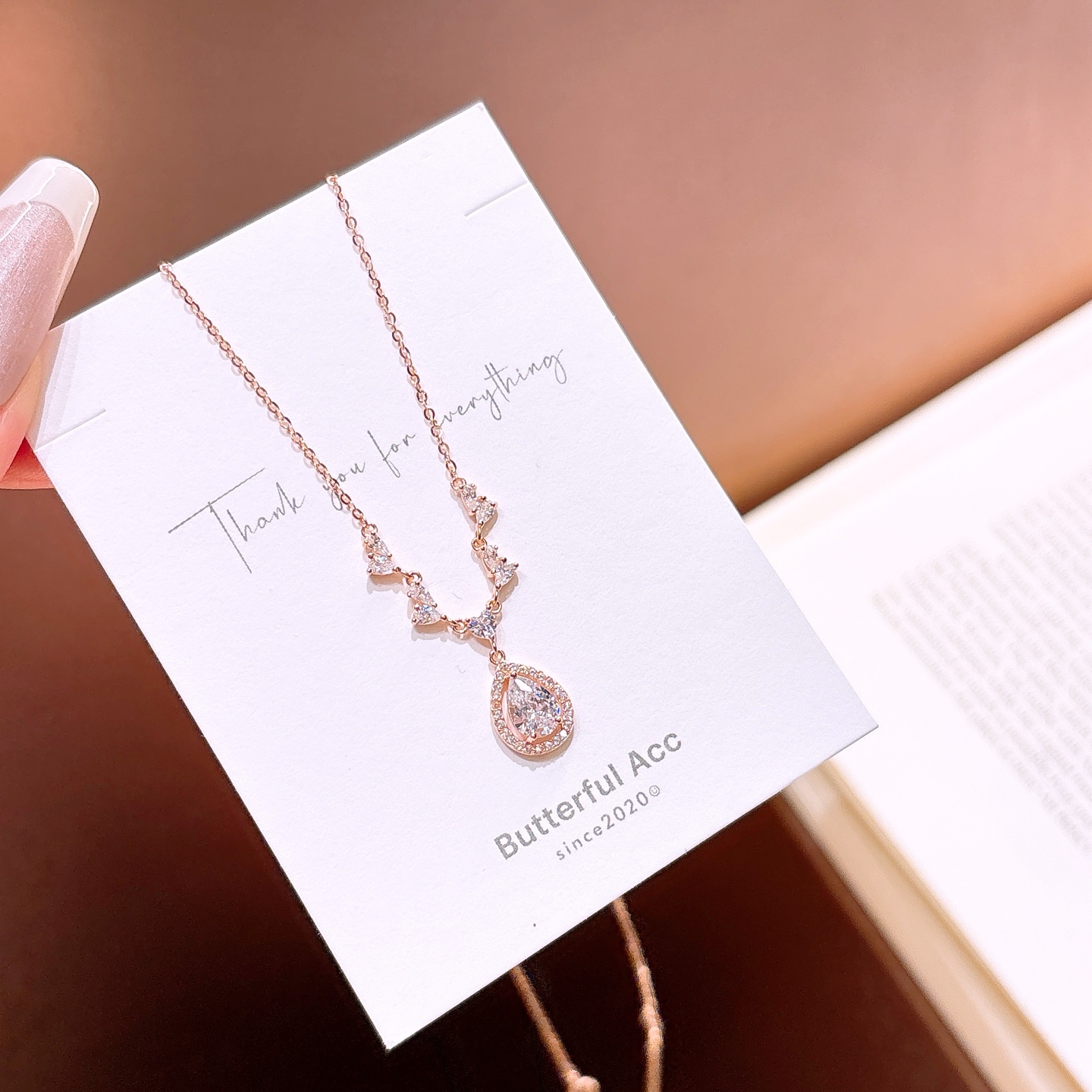 幻想的S925スターリングシルバーネックレスゴールド ギフト