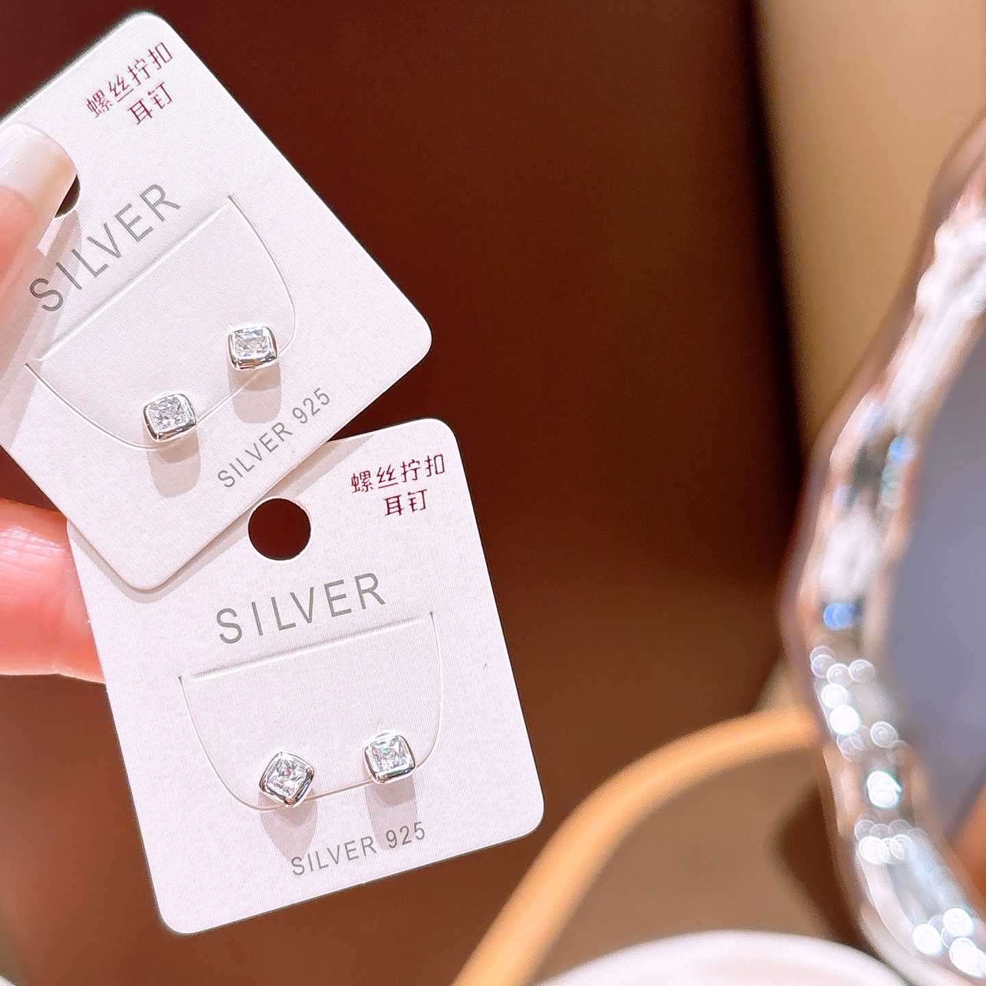 Low Allergy Silver Screw-back Studs Delicate Office Silver