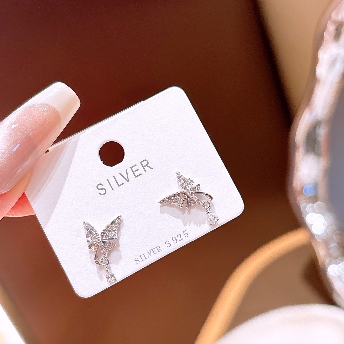 レトロ高品質シルバーイヤリングゴールド パーティー