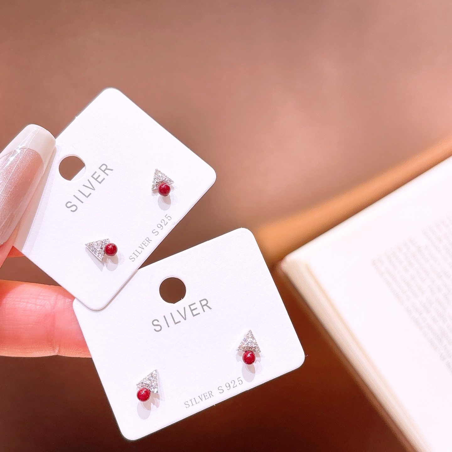 Nickelfreies Silber Ohrringe Zart Hauseinweihung Gold