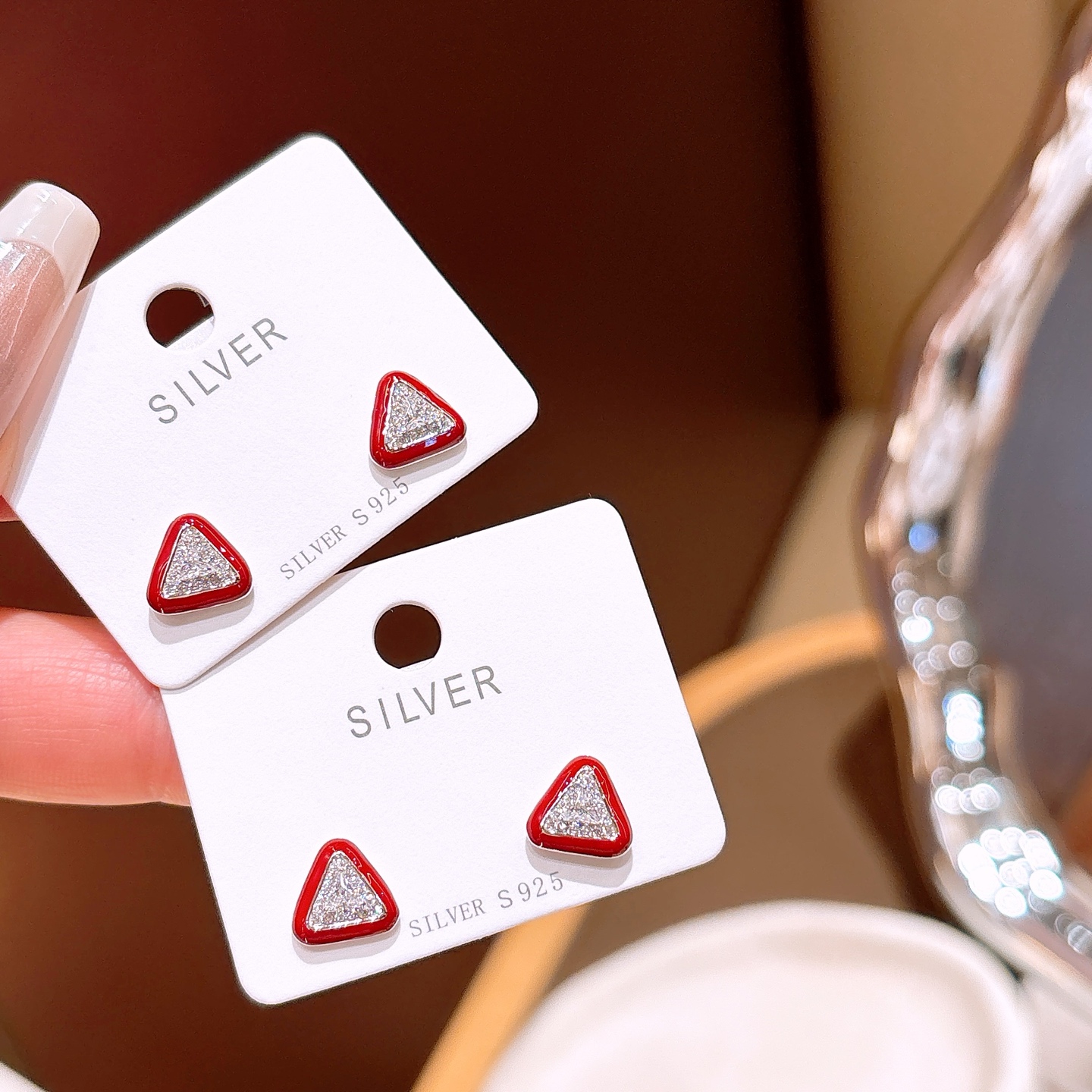 S925 Sterlingsilber Ohrringe Ultra minimalistisch Geschenk für beste Freundin